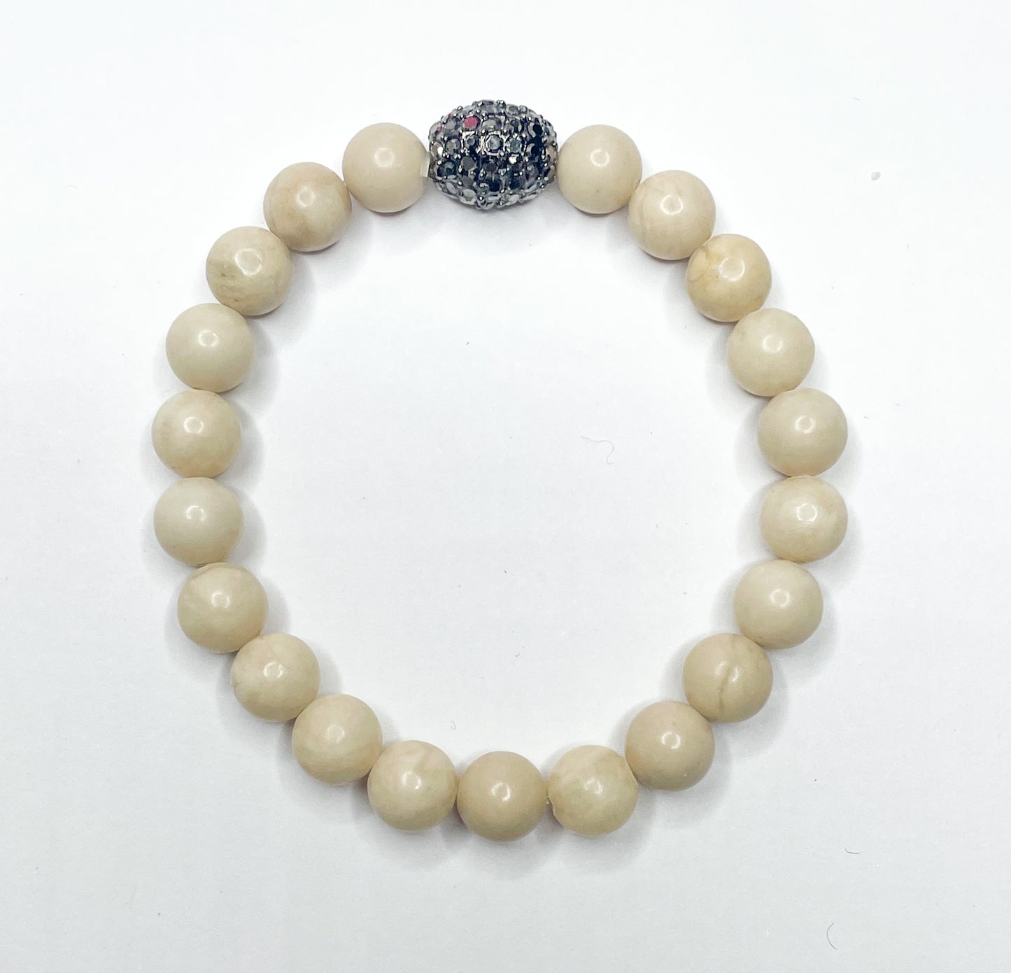 Riverstone & Rhinestone Stretch Bracelet - 143