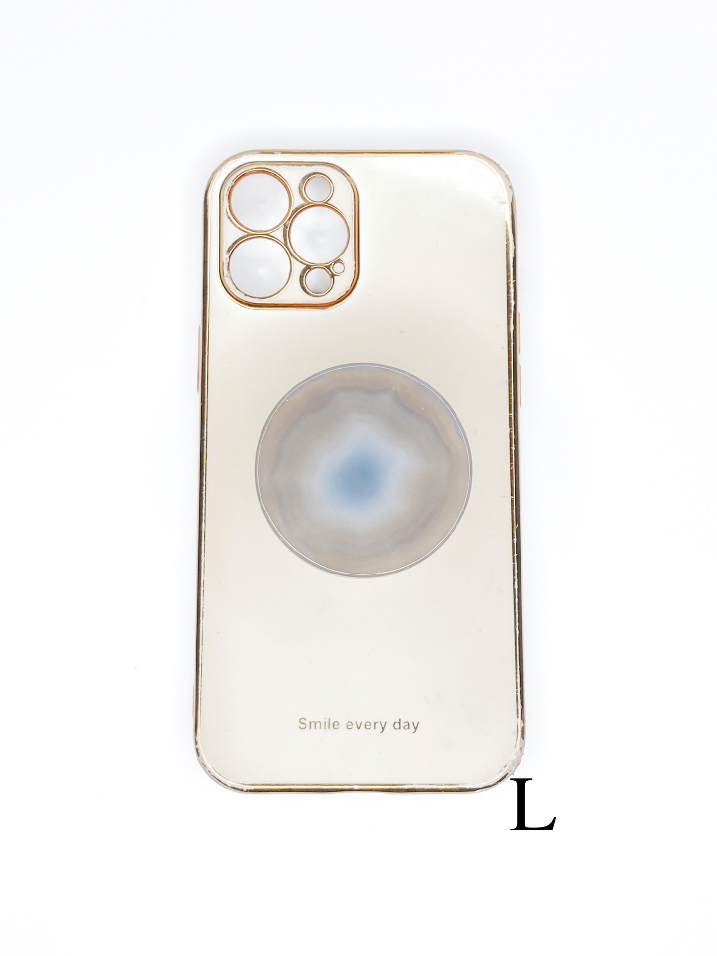 Grey Round Phone Stone