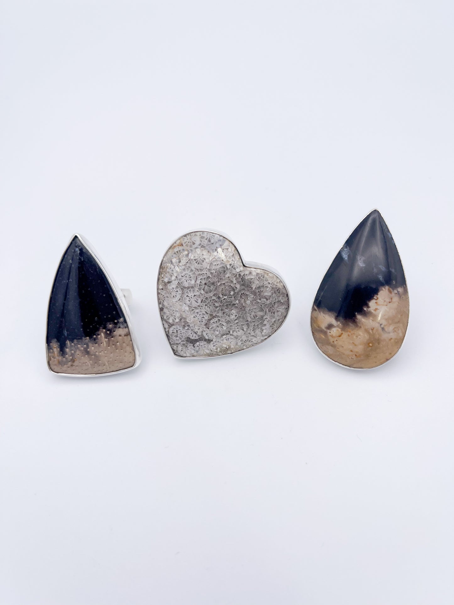 Statement Ring Mix-Solid Sterling Silver