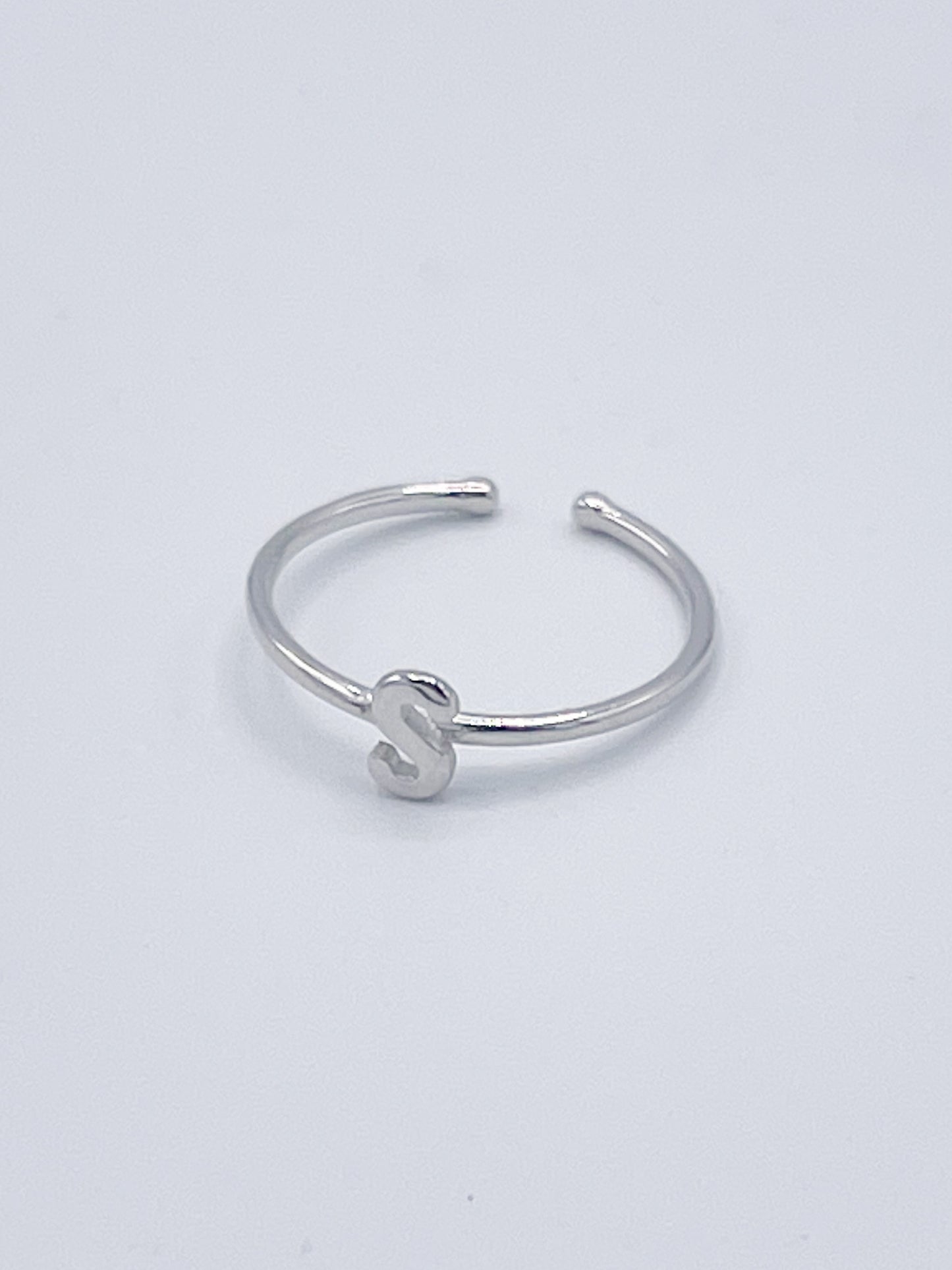 Dainty Initials Midi Rings-Solid Sterling Silver