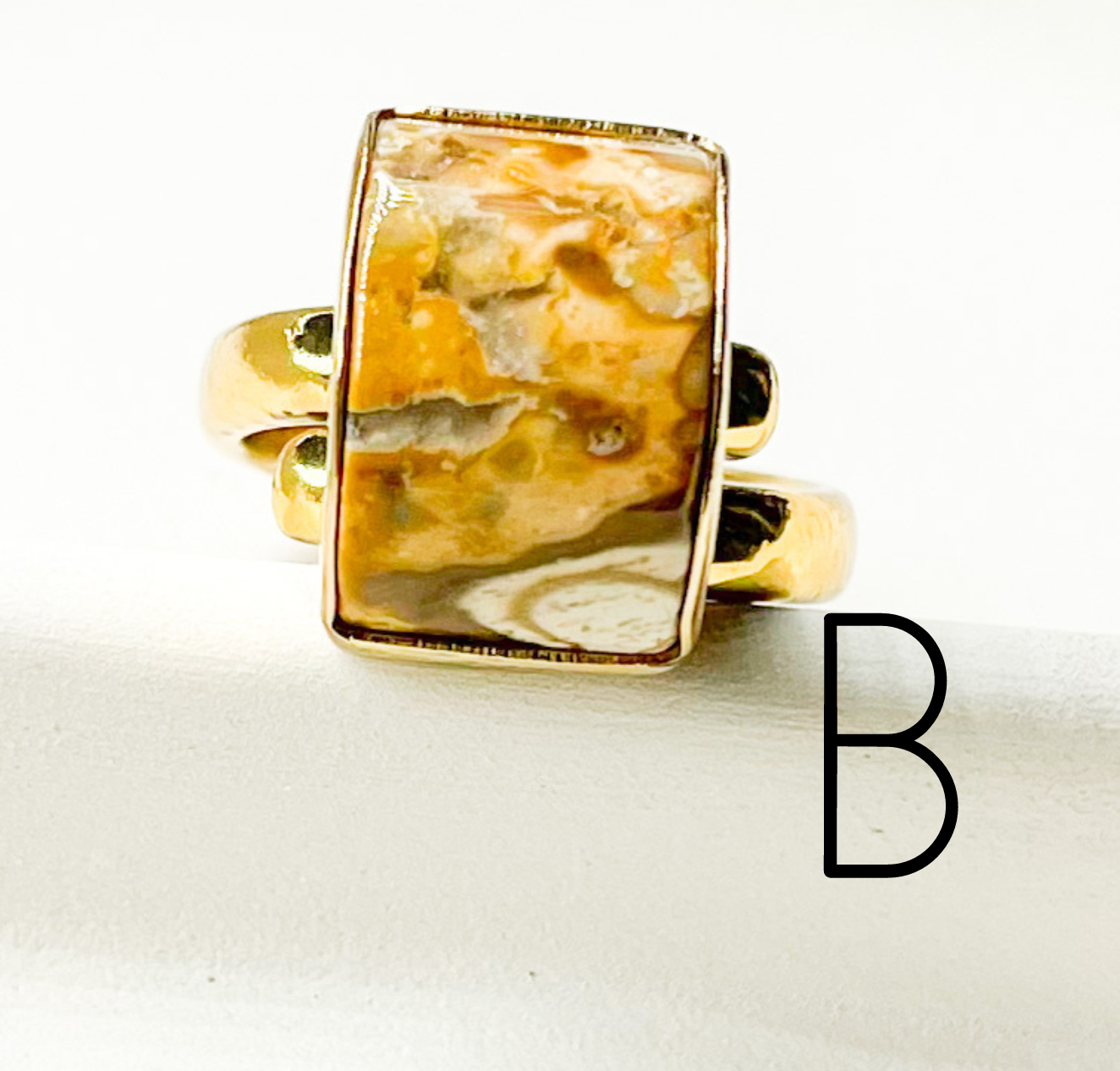 Jasper Adjustable Ring - Alchemia