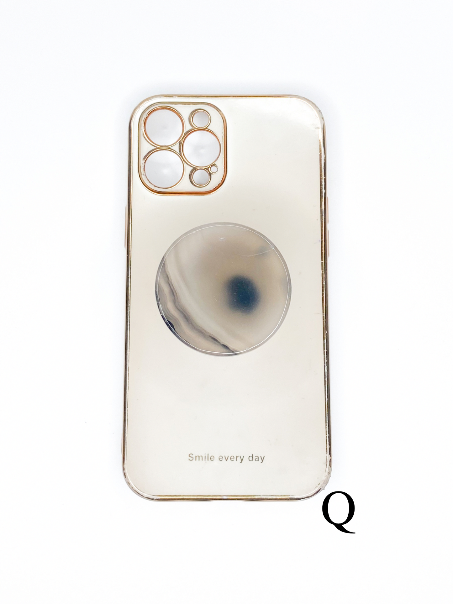 Grey Round Phone Stone
