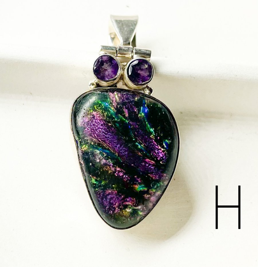 Glass Pendant Mix-Solid Sterling Silver