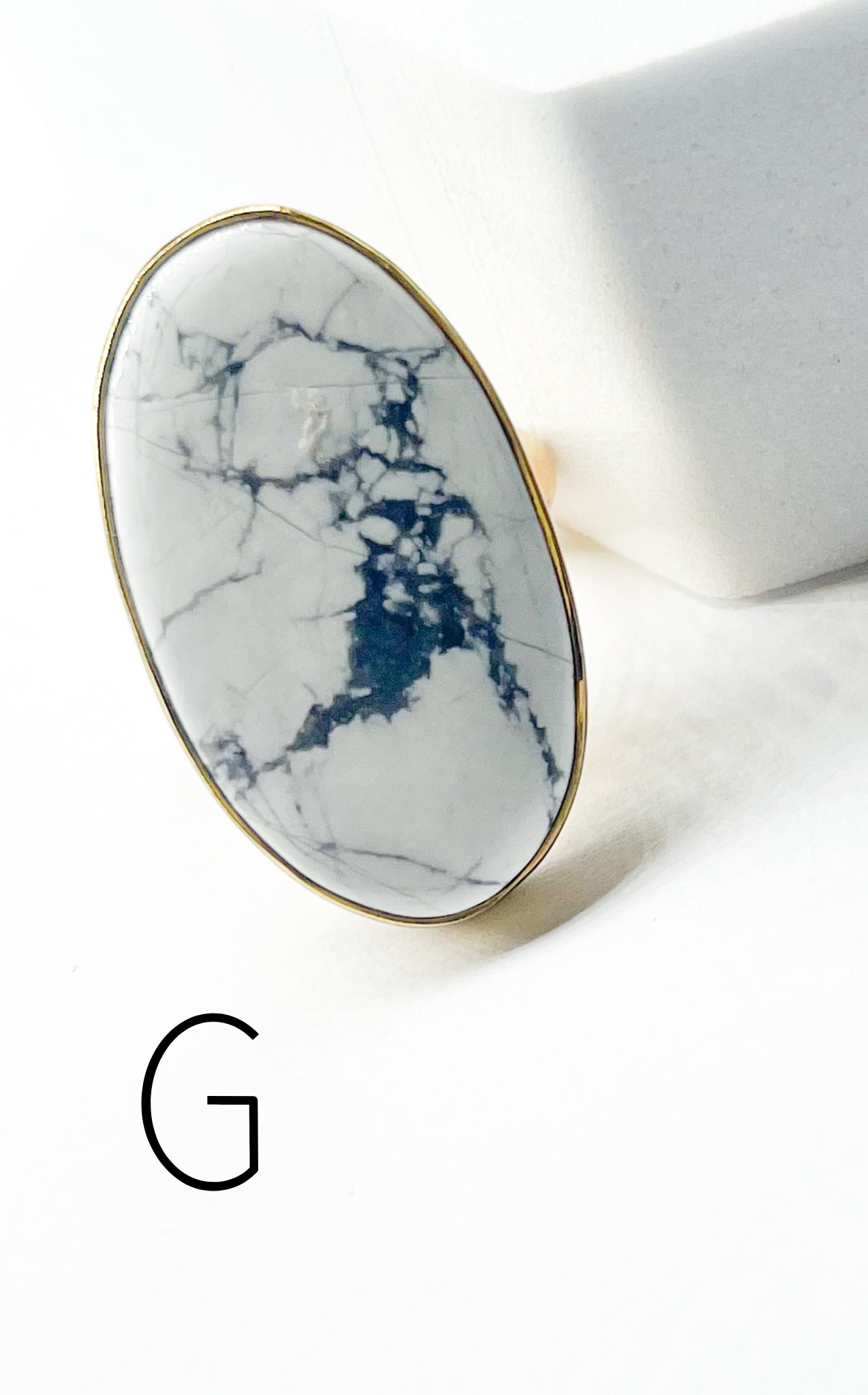 White Howlite Ring Mix-Alchemia