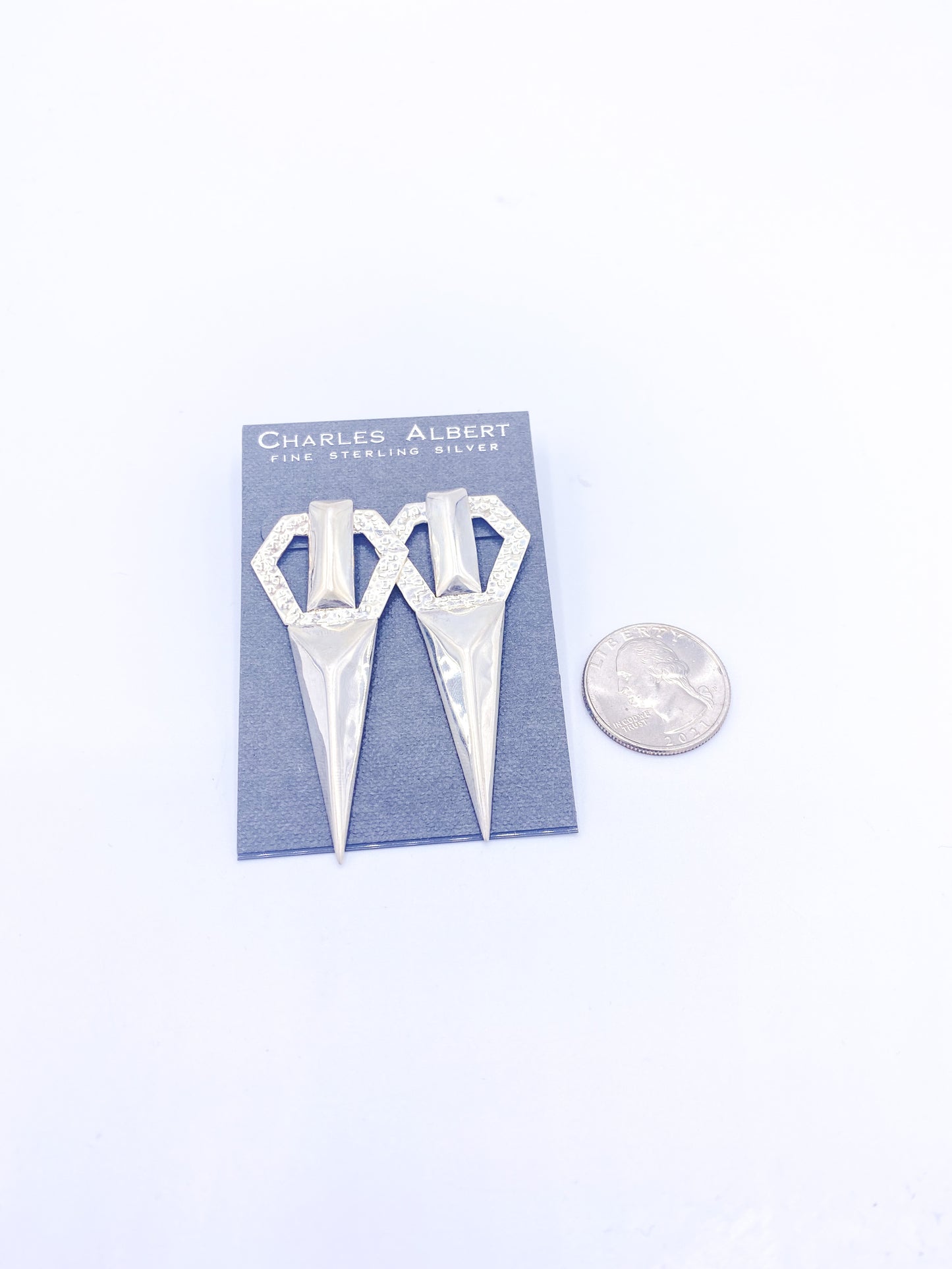 Solid Aztec Style Studs - Solid Sterling Silver