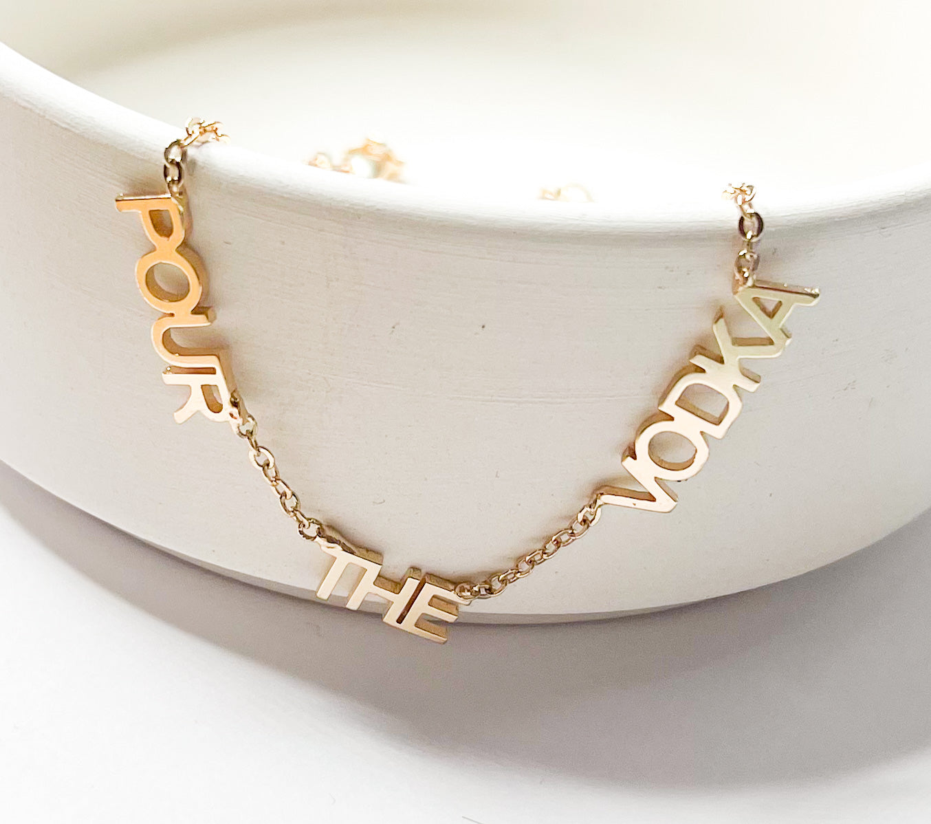 Pour The Vodka Necklace-18k Gold Filled