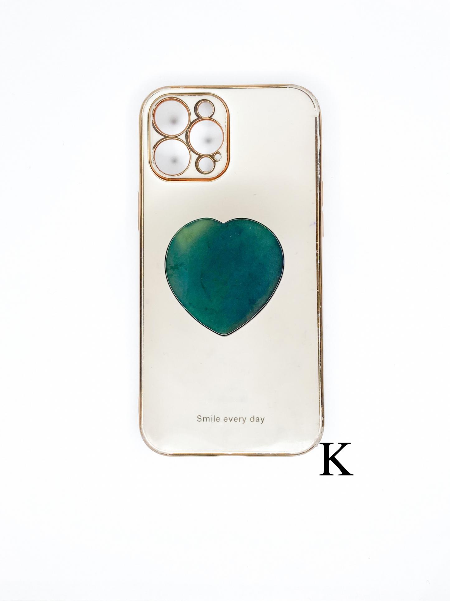 Green Heart Phone Stone