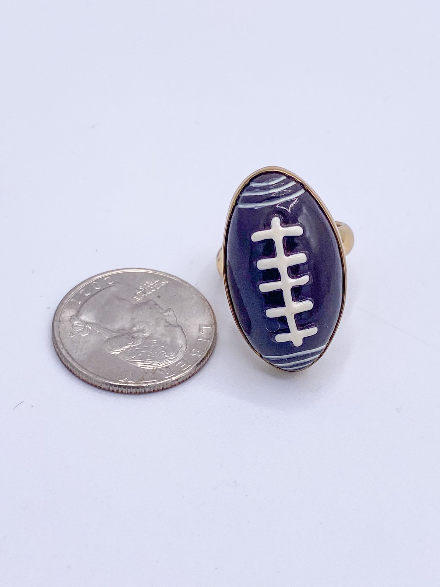 Cameo Football Adjustable Ring - Alchemia