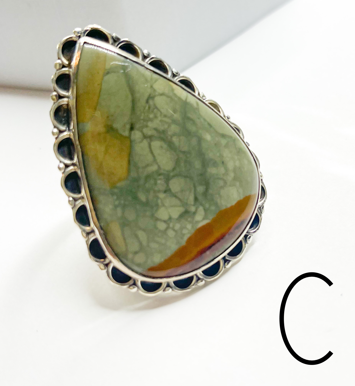 Jasper Statement Ring Variety - Solid Sterling Silver