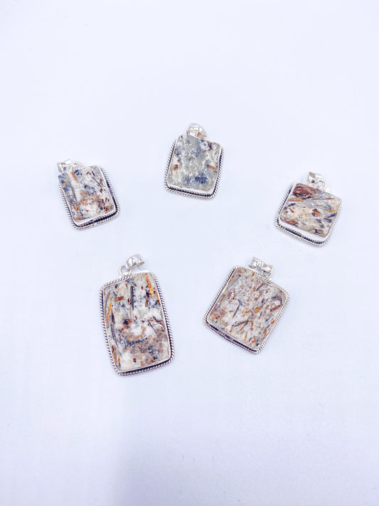 Astrophyllite Pendant Variety - Solid Sterling Silver