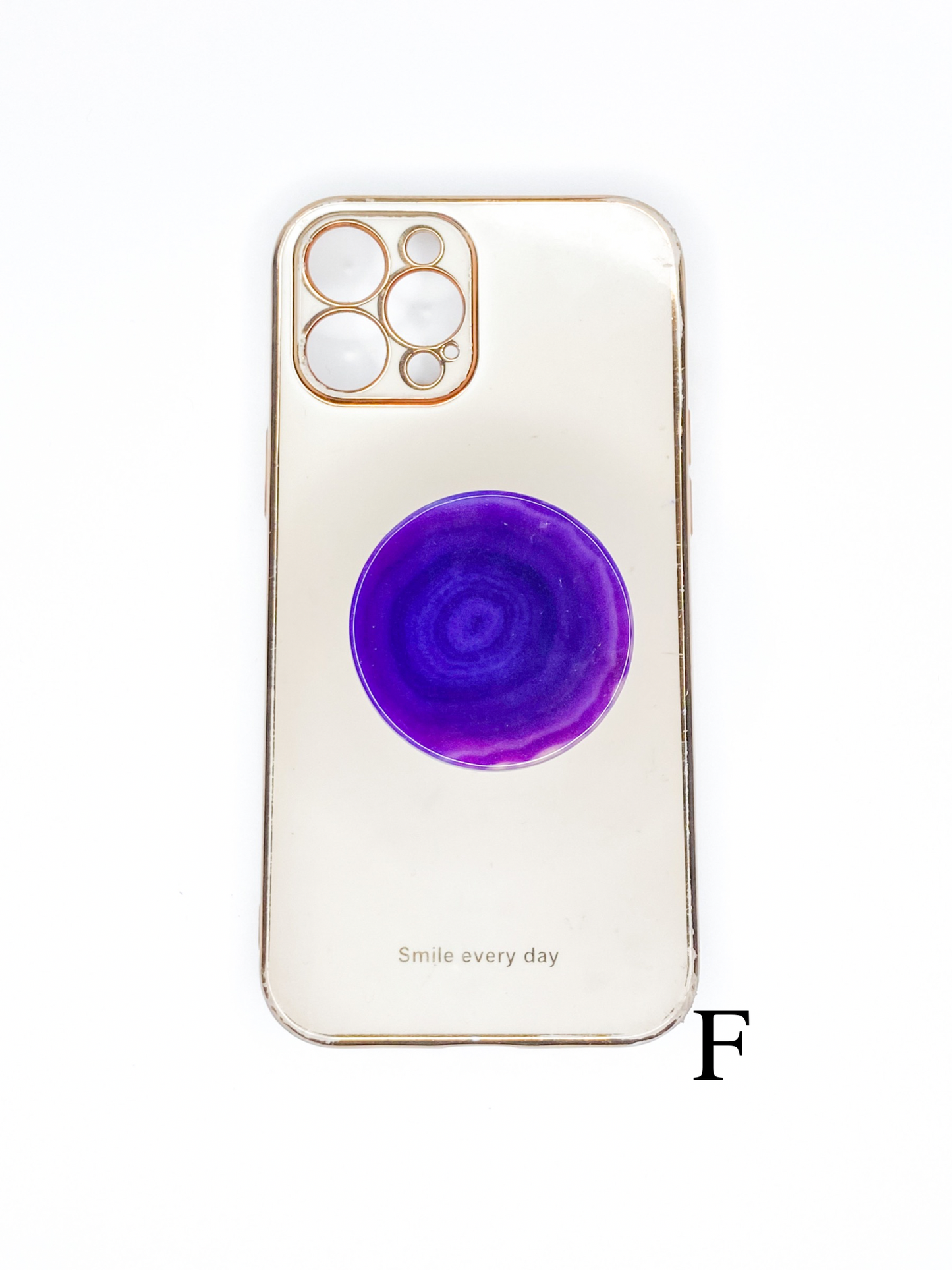 Purple Round Phone Stone