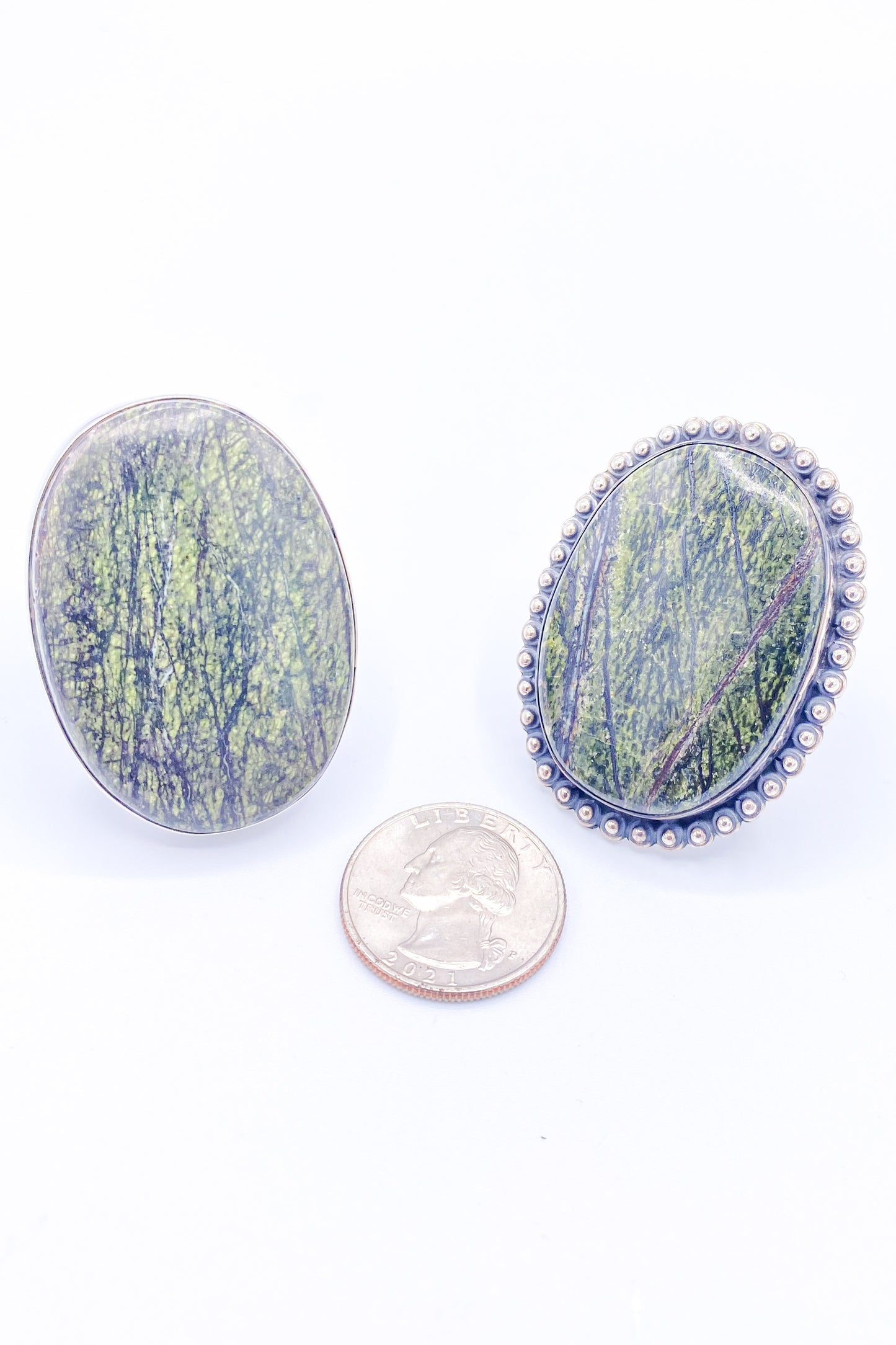 Zebra Jasper Adjustable Ring - Solid Sterling  Silver