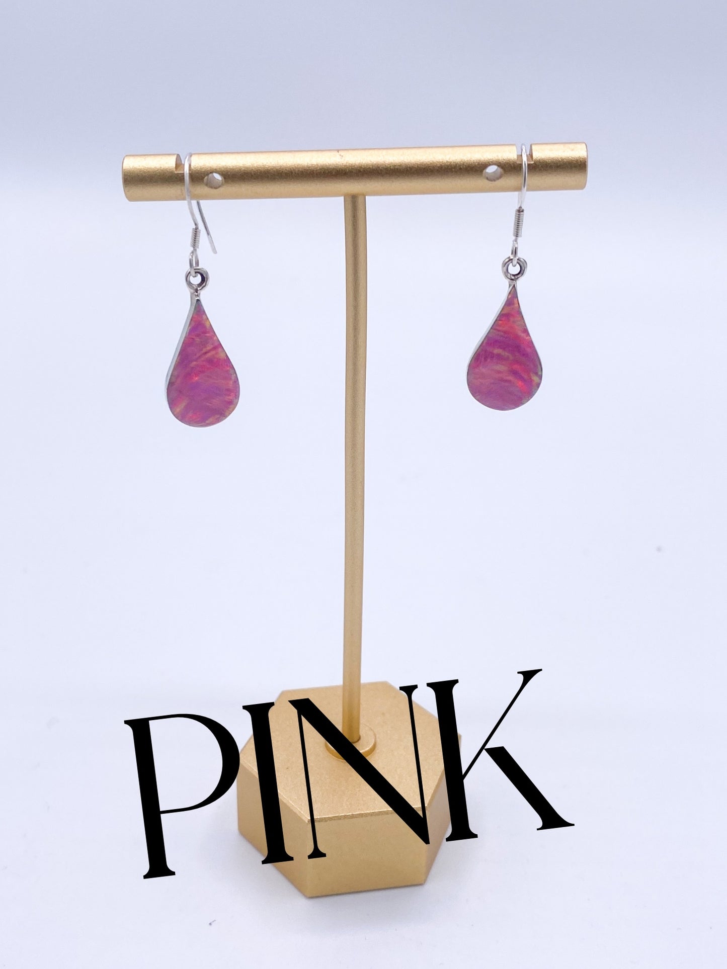 Tear Shape Dangles Opal-Solid Sterling Silver