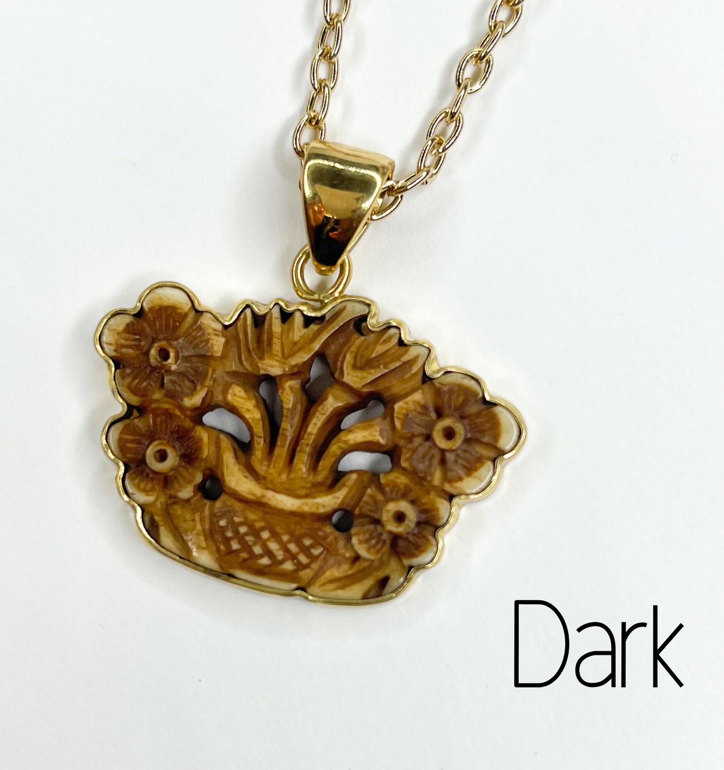 Bouquet Of Bone Flower Pendant-Alchemia