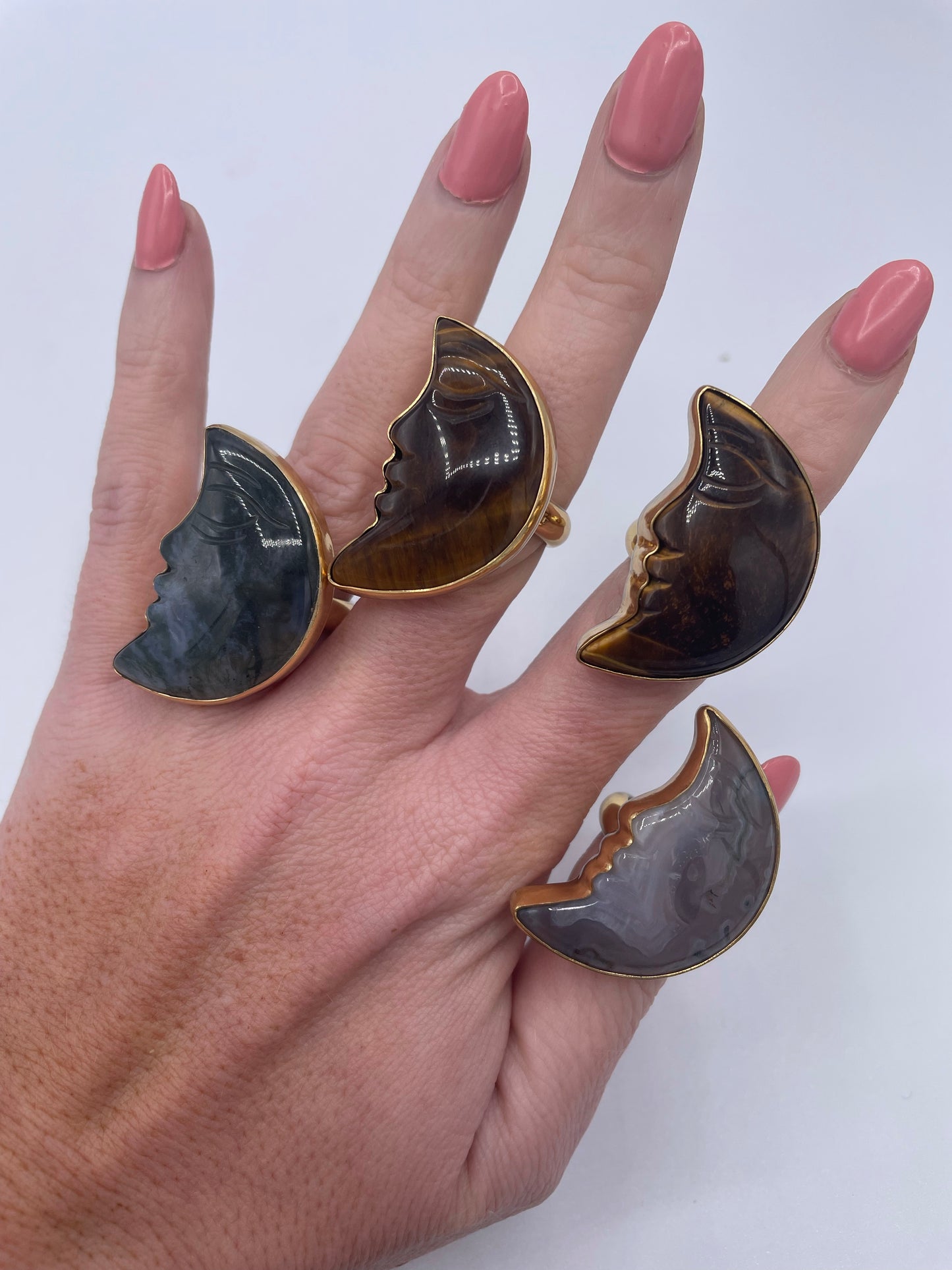 Moon Face Variety Rings-Alchemia