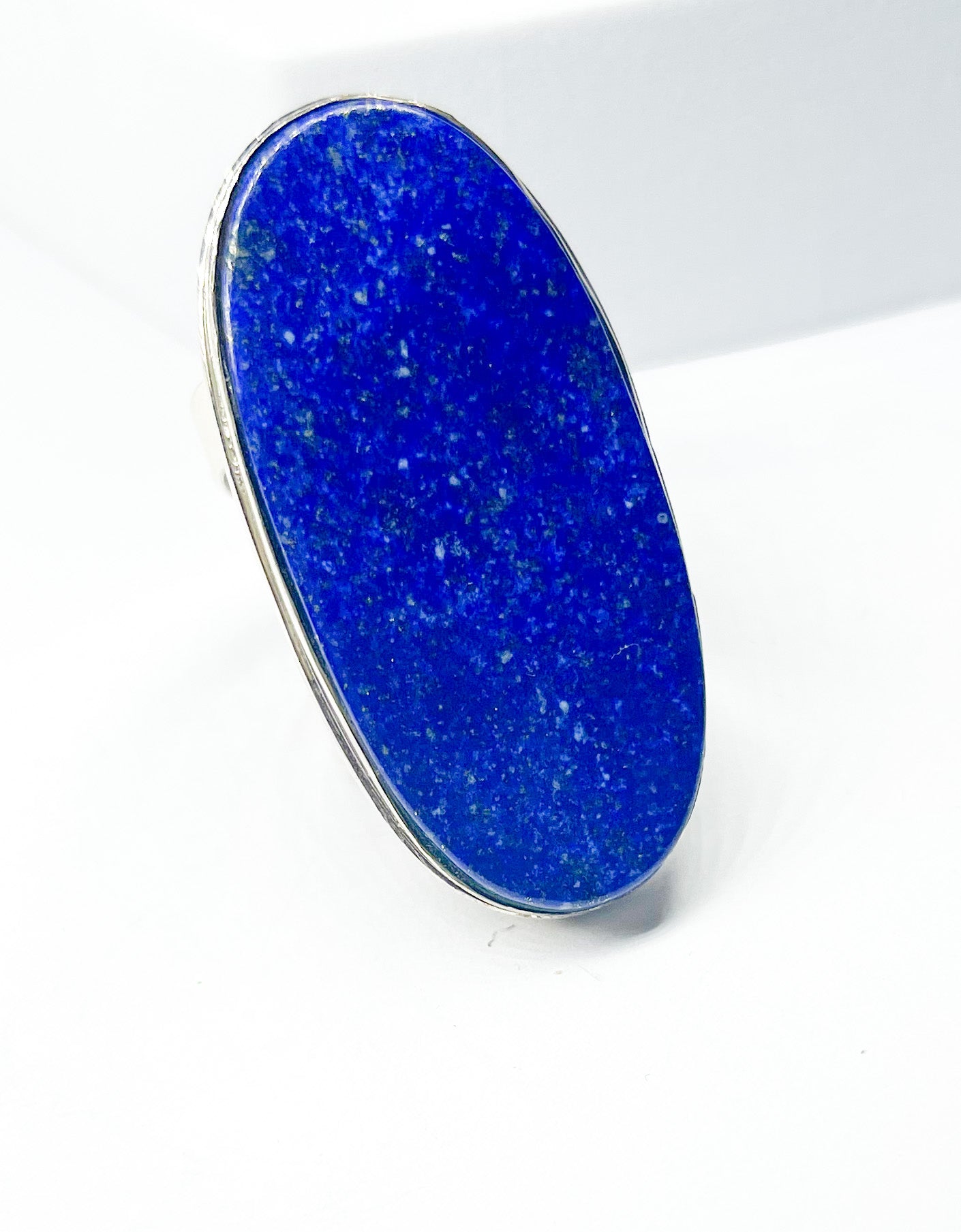 Lapis Lazuli Flex Cuff Statement ring-Solid Sterling Silver