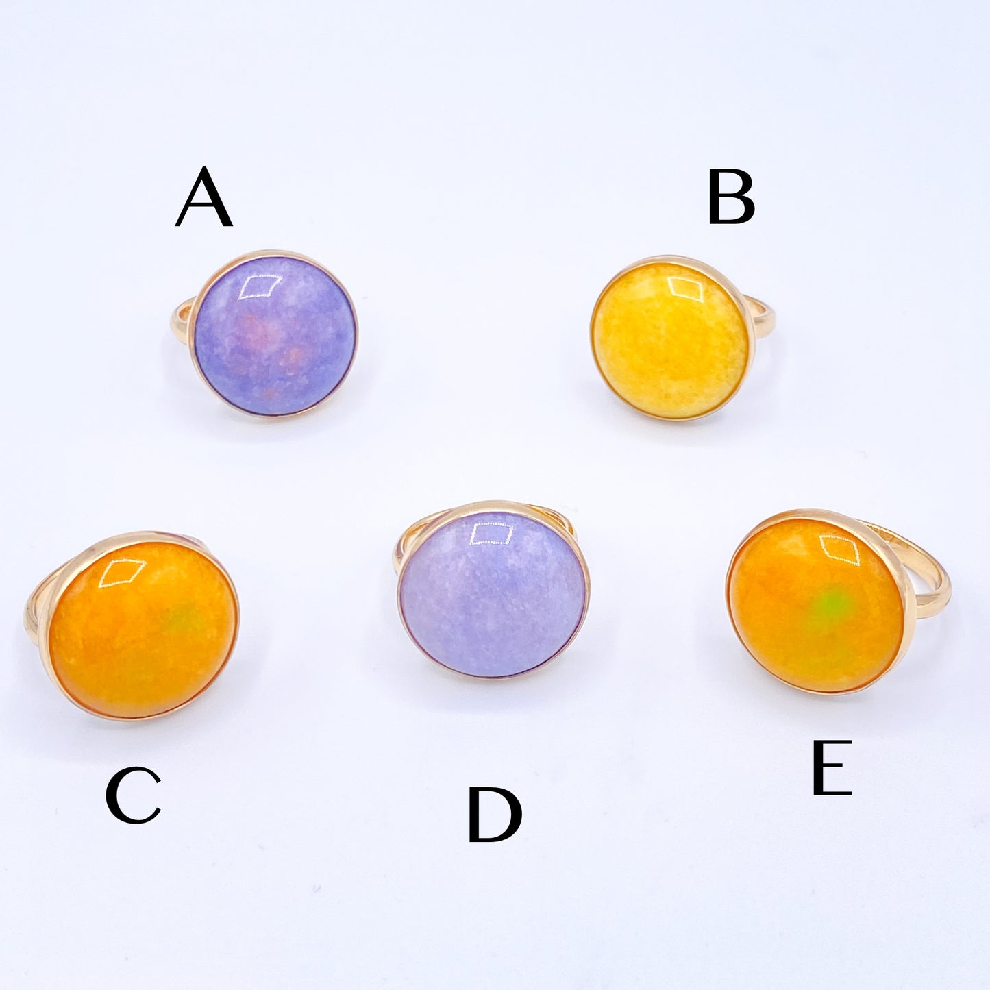 Color Enhanced Quarz Polka Dot Adjustable Ring - Alchemia