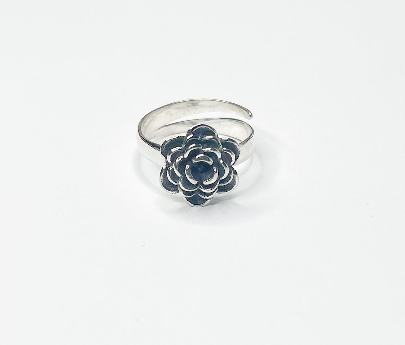 Flower Ring -Solid Sterling Silver