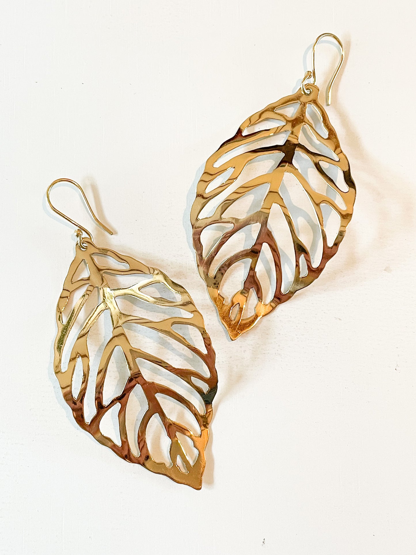 Fall Leaf Dangle Earrings-Alchemia