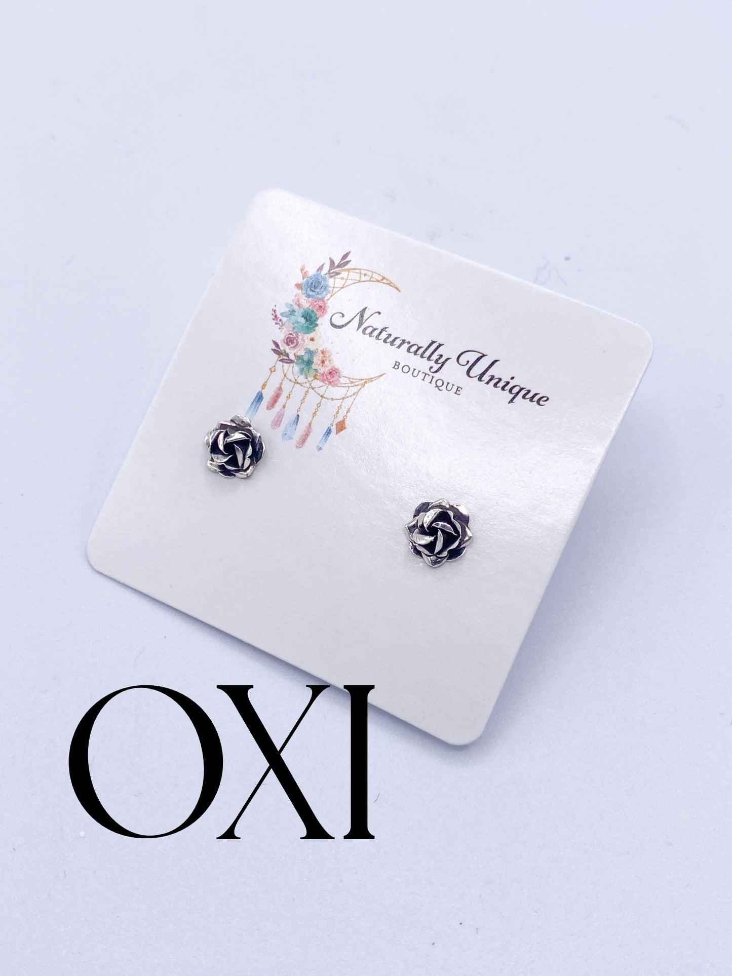 Dainty Rose Studs-Solid Sterling Silver