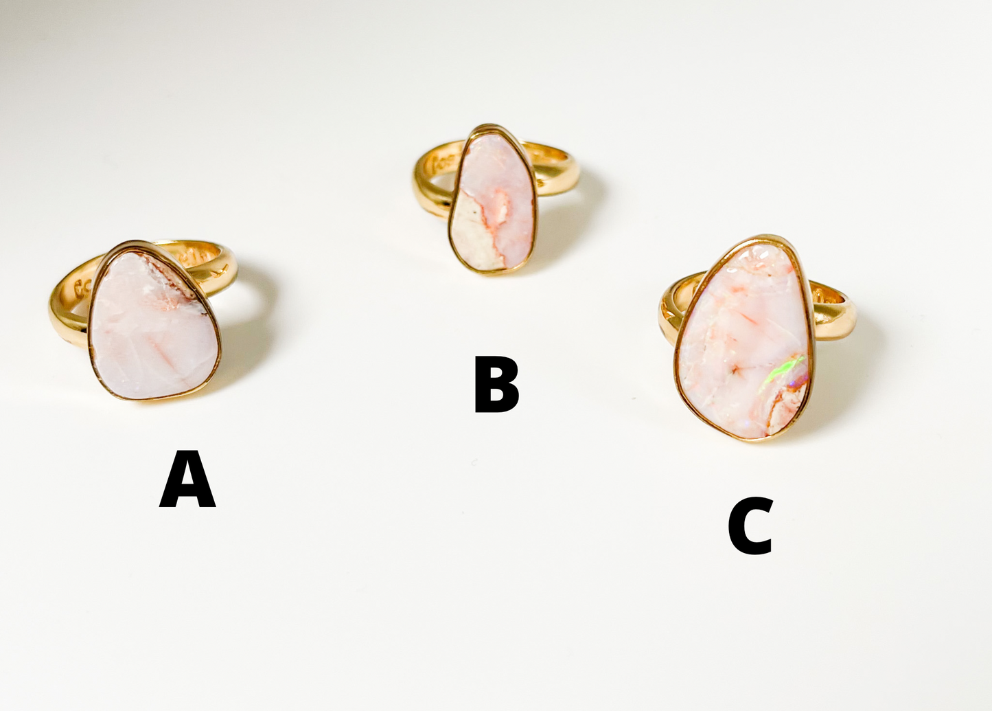 Pink Opal Adjustable Ring - Alchemia