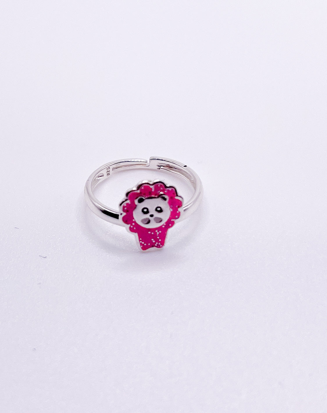 Kids Dainty Ring SSS-Pink Lion