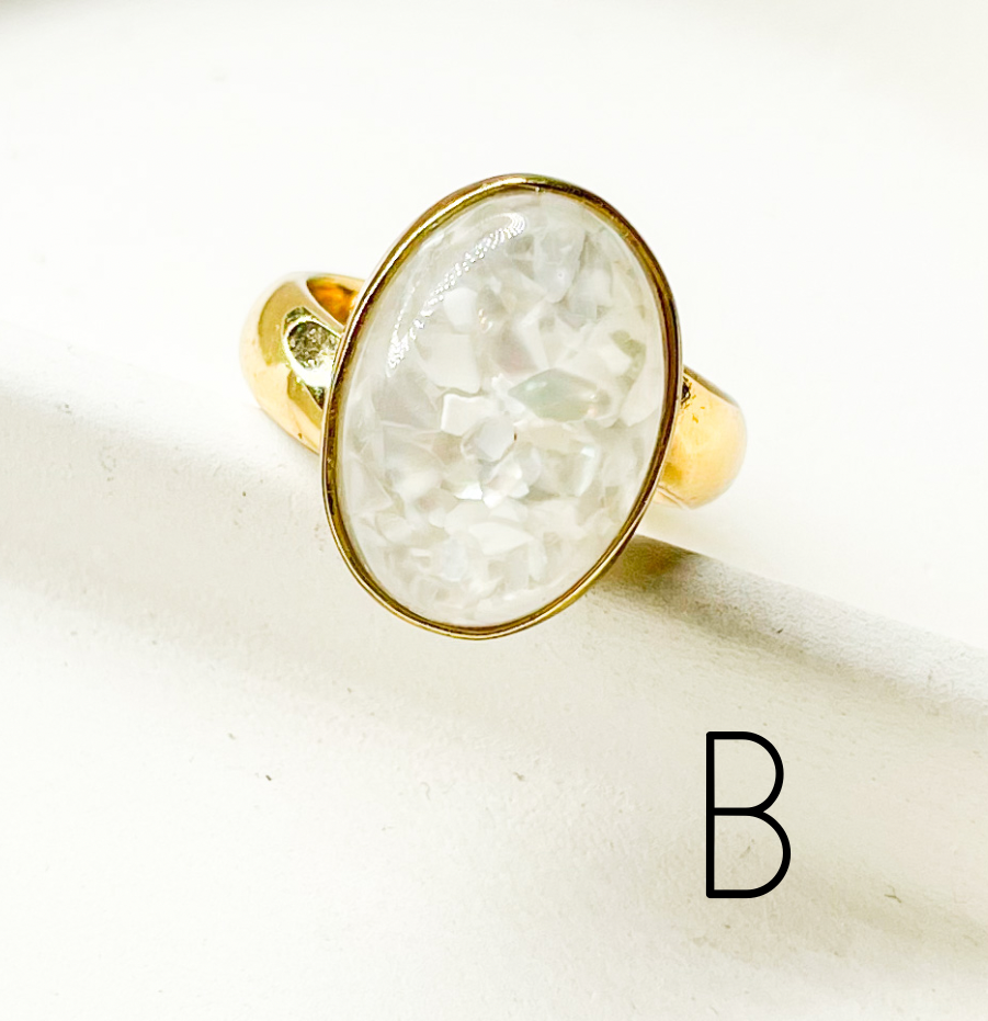 Glass Dainty Ring Mix-Alchemia