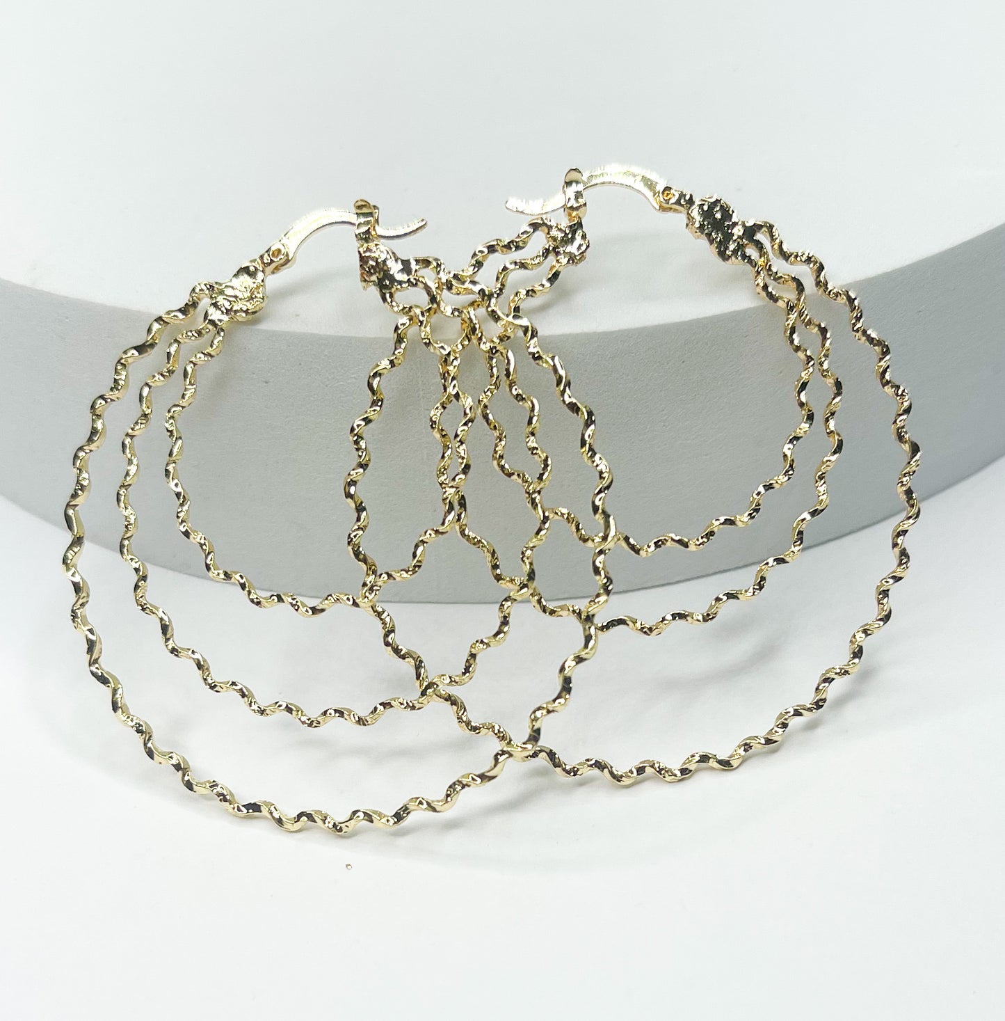 Trippy Triple Hoops-18k Gold Filled