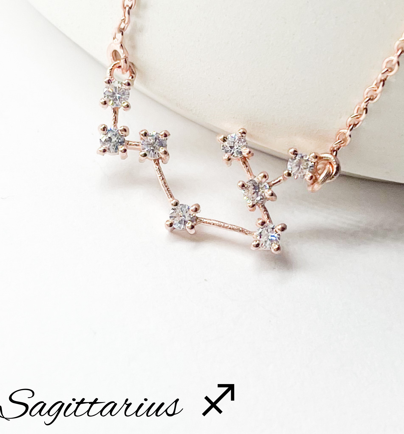 Sagittarius Zodiac Necklace-Rose Constellation