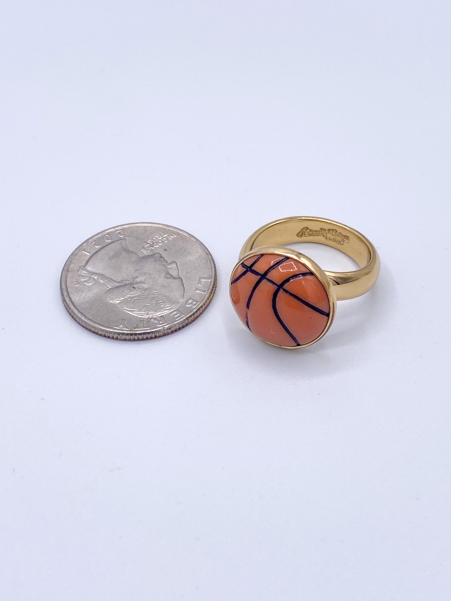Cameo Basketball Adjustable Ring - Alchemia