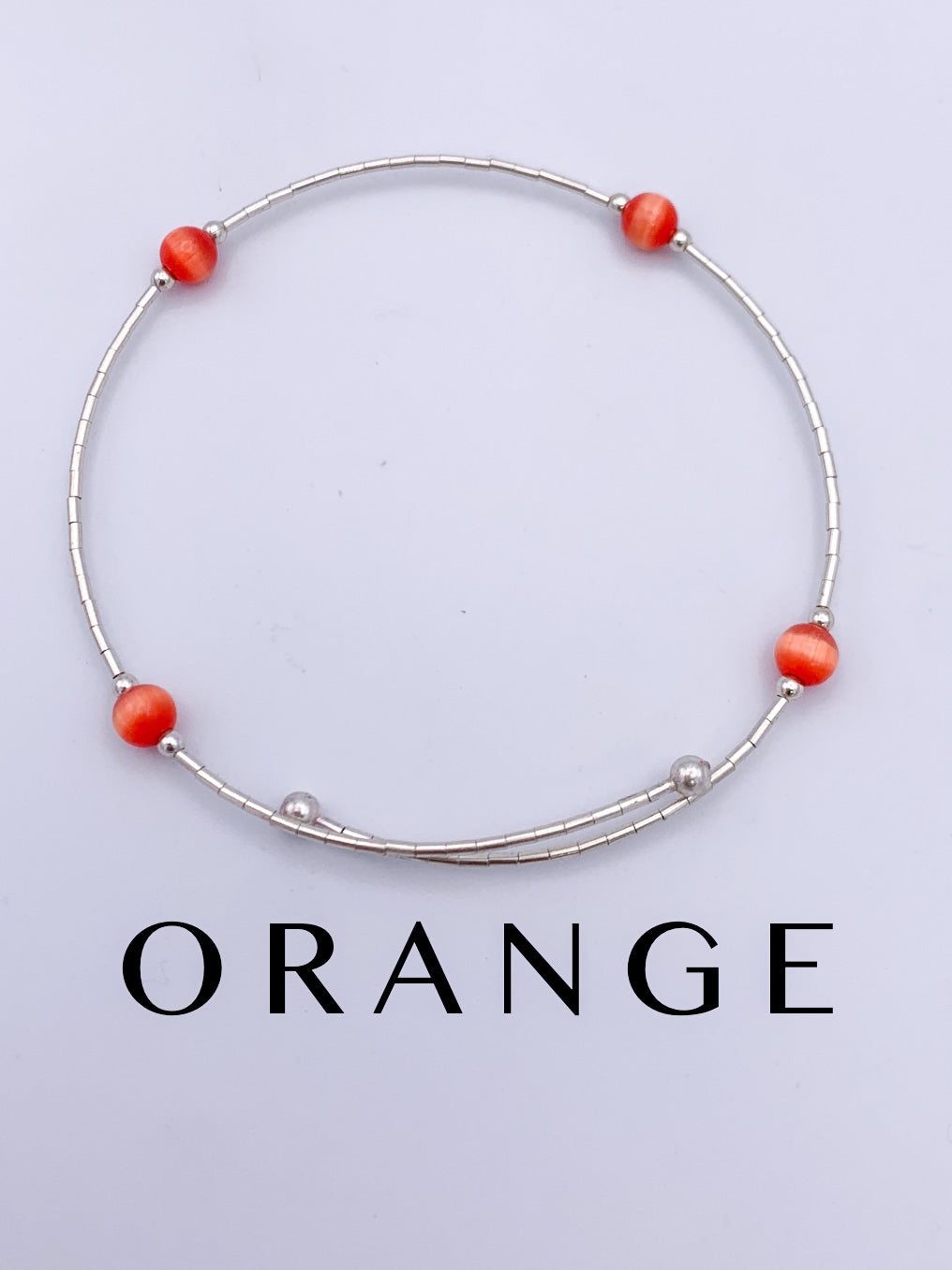 Dainty Bead Adjustable Bracelet -Solid Sterling Silver