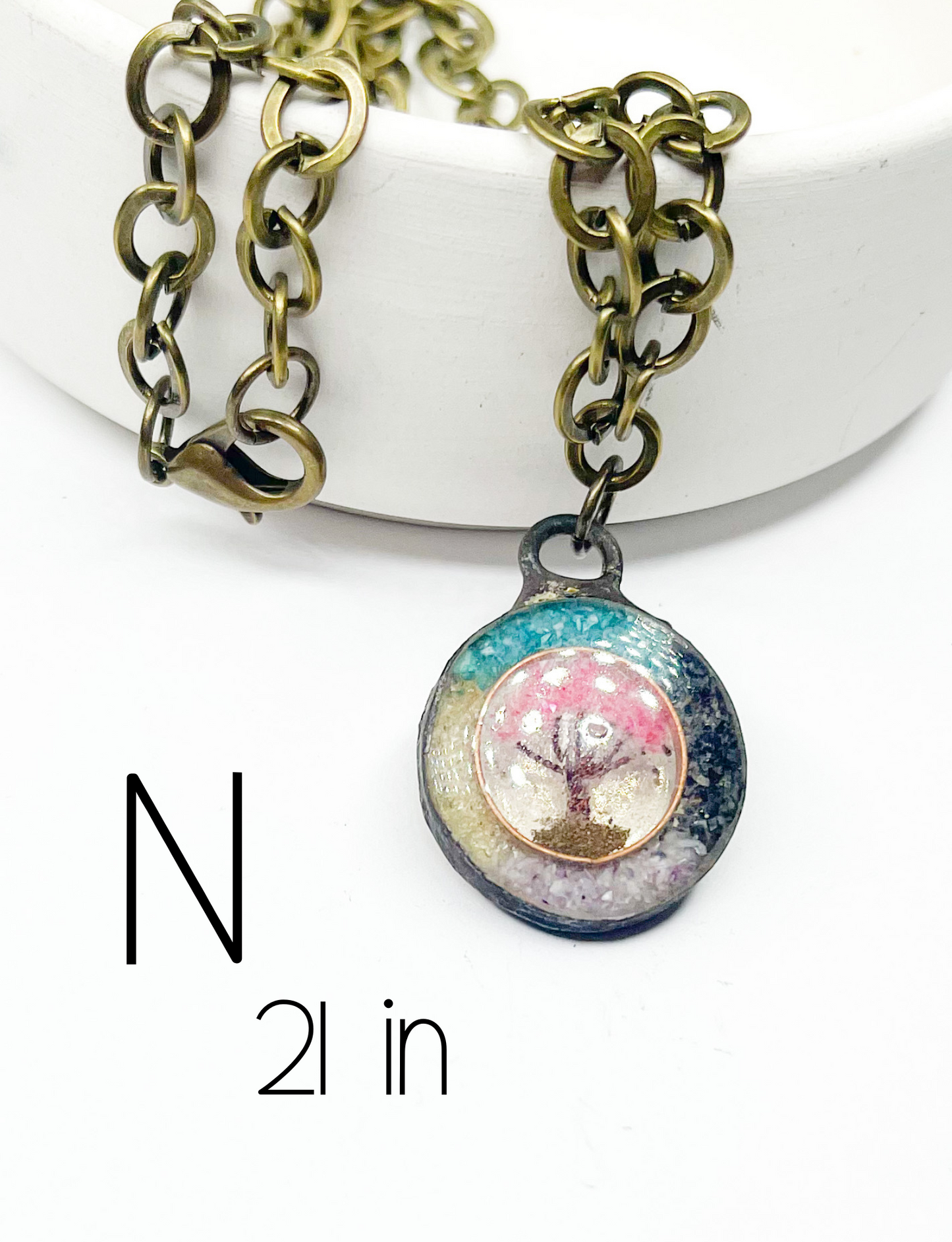 Stunning Round Of Grunge Necklace-Boho Grunge