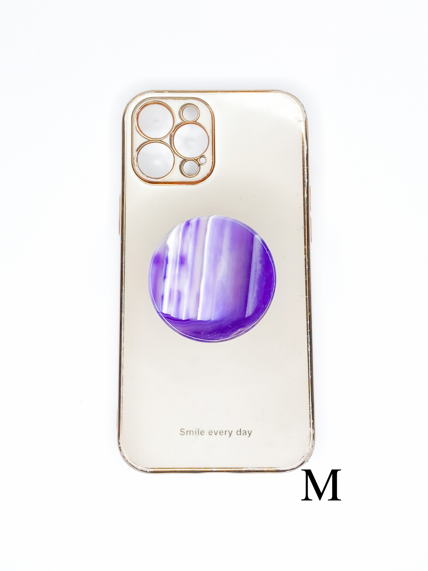 Purple Round Phone Stone