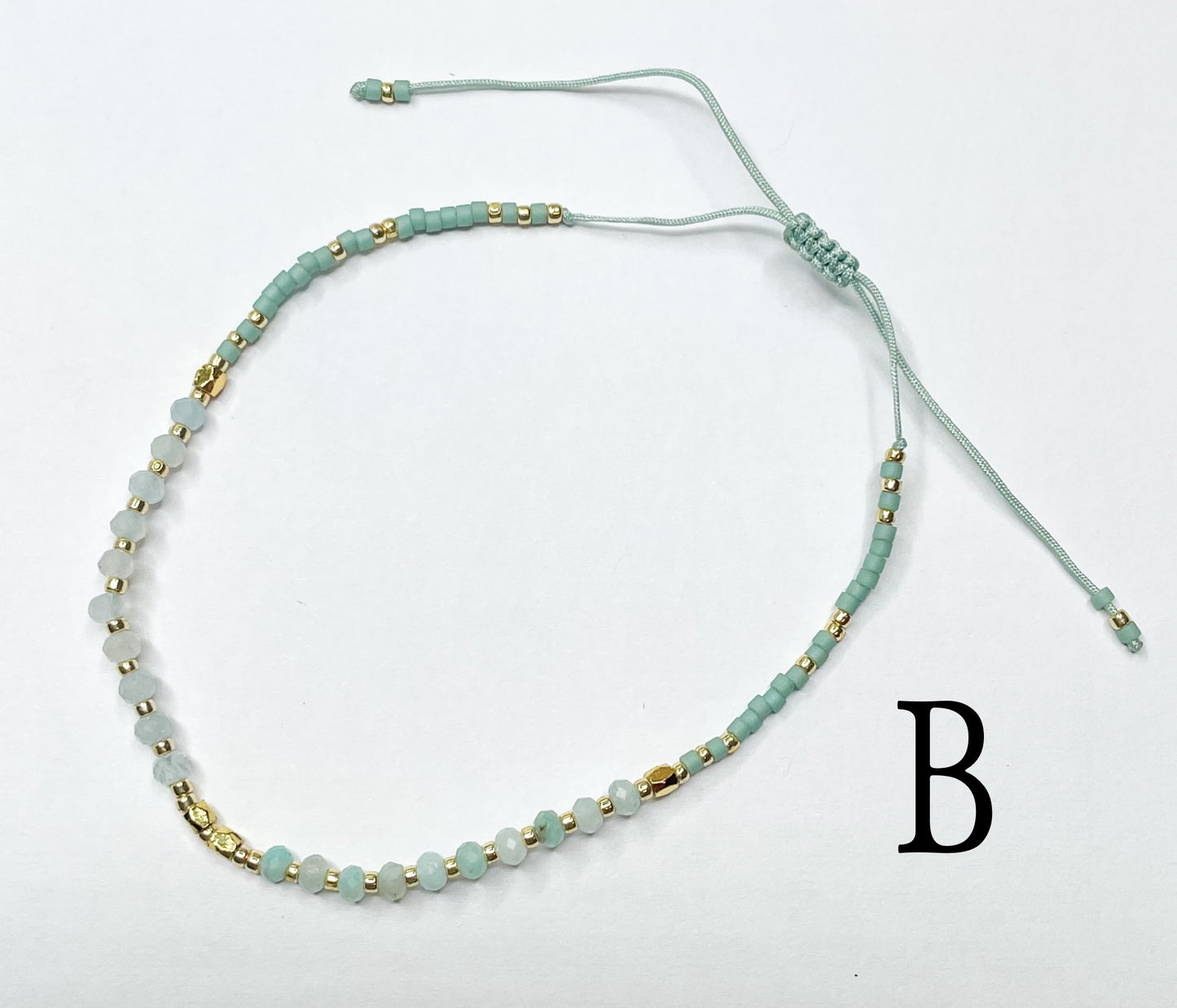 Natural Stone Japanese Seed Beads Miyuki - Bolo Bracelet