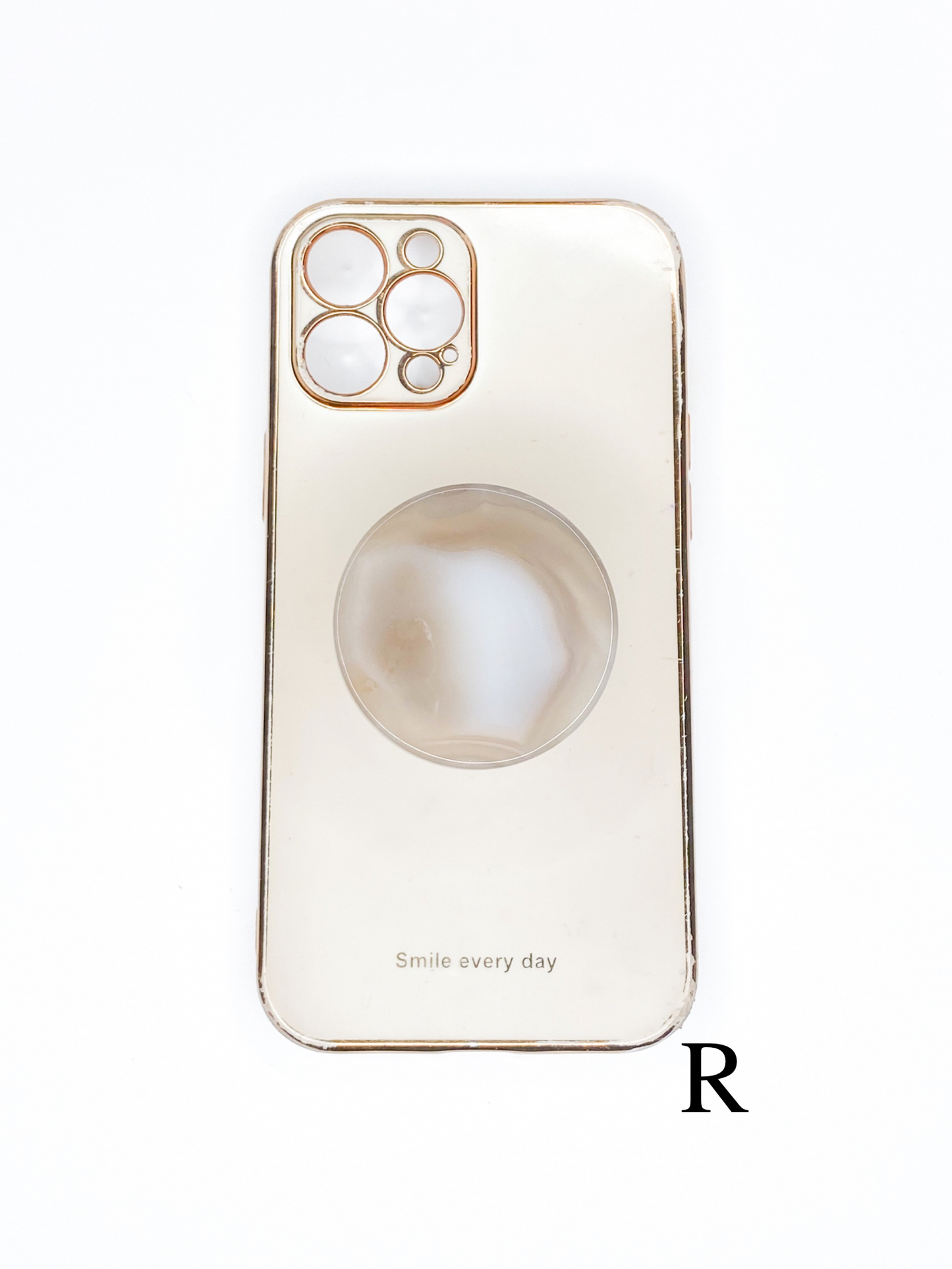 Grey Round Phone Stone