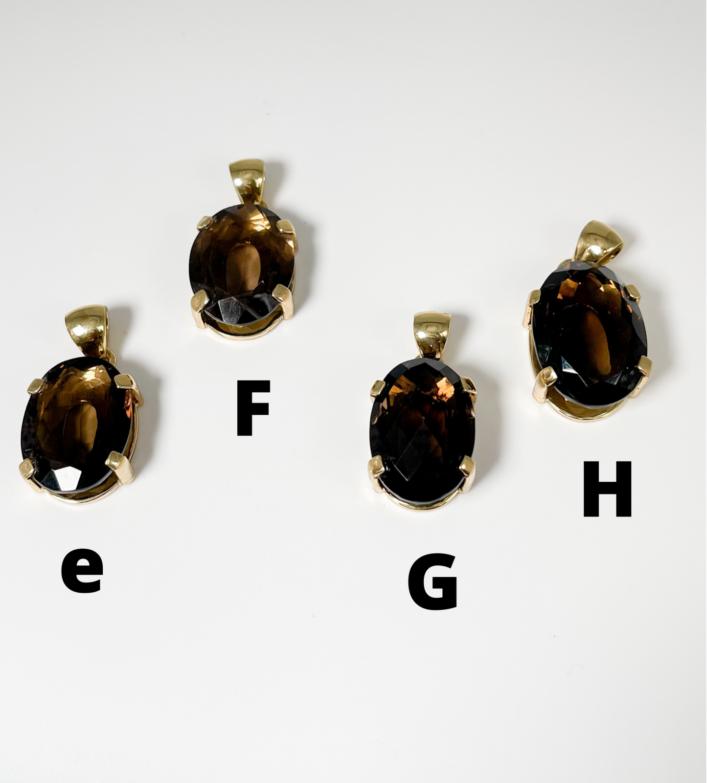 Smokey Quartz Prong Set Mix Pendants- Alchemia