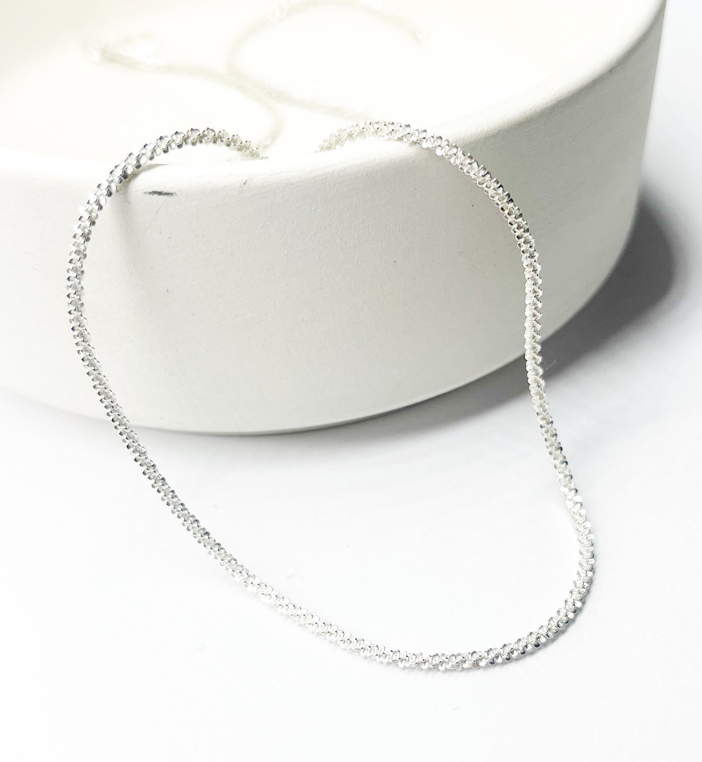 Glistening Chain 17" - Solid Sterling Silver