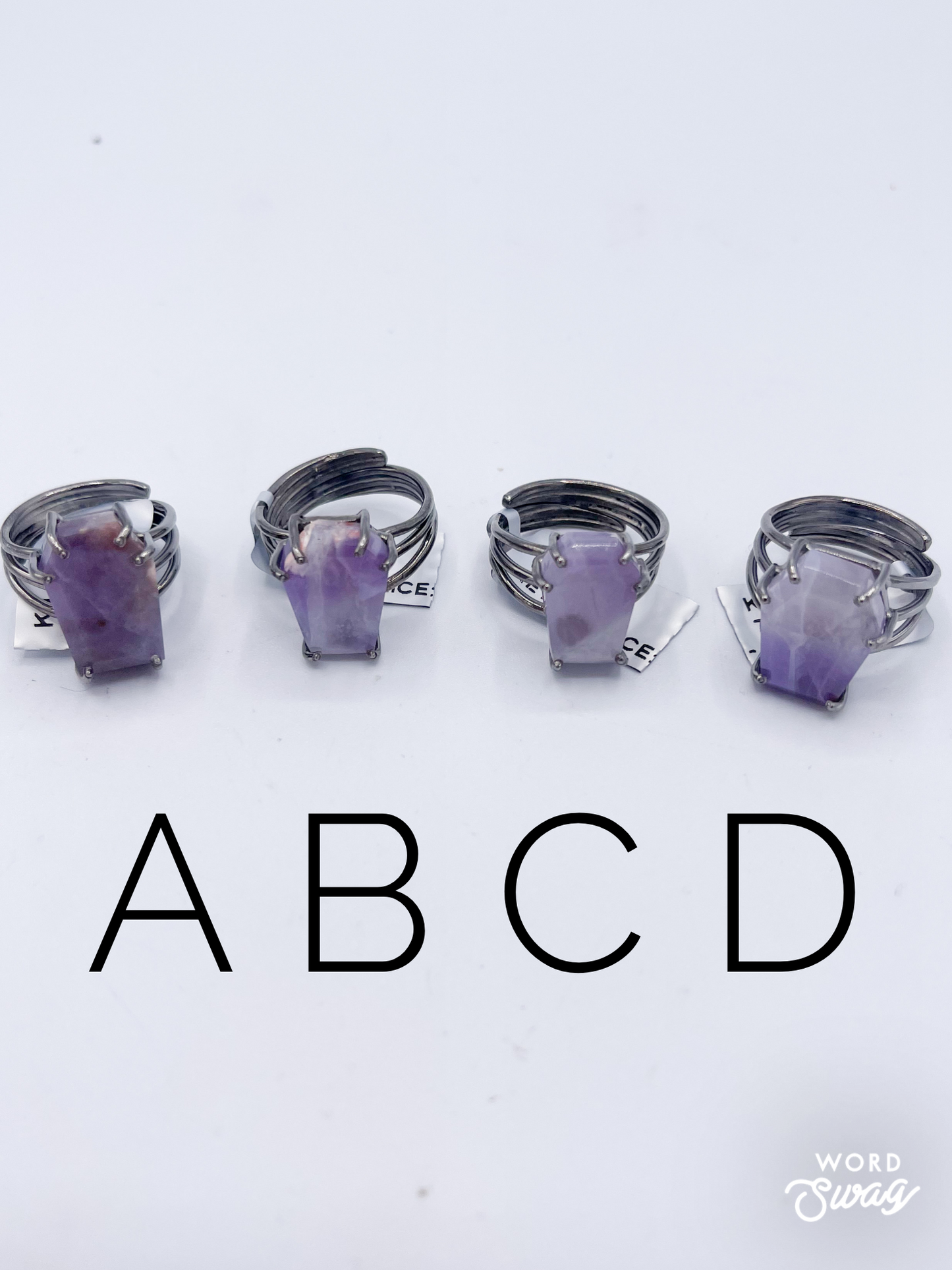 Morado Opal Coffin Prong Set Ring-Solid Sterling Silver