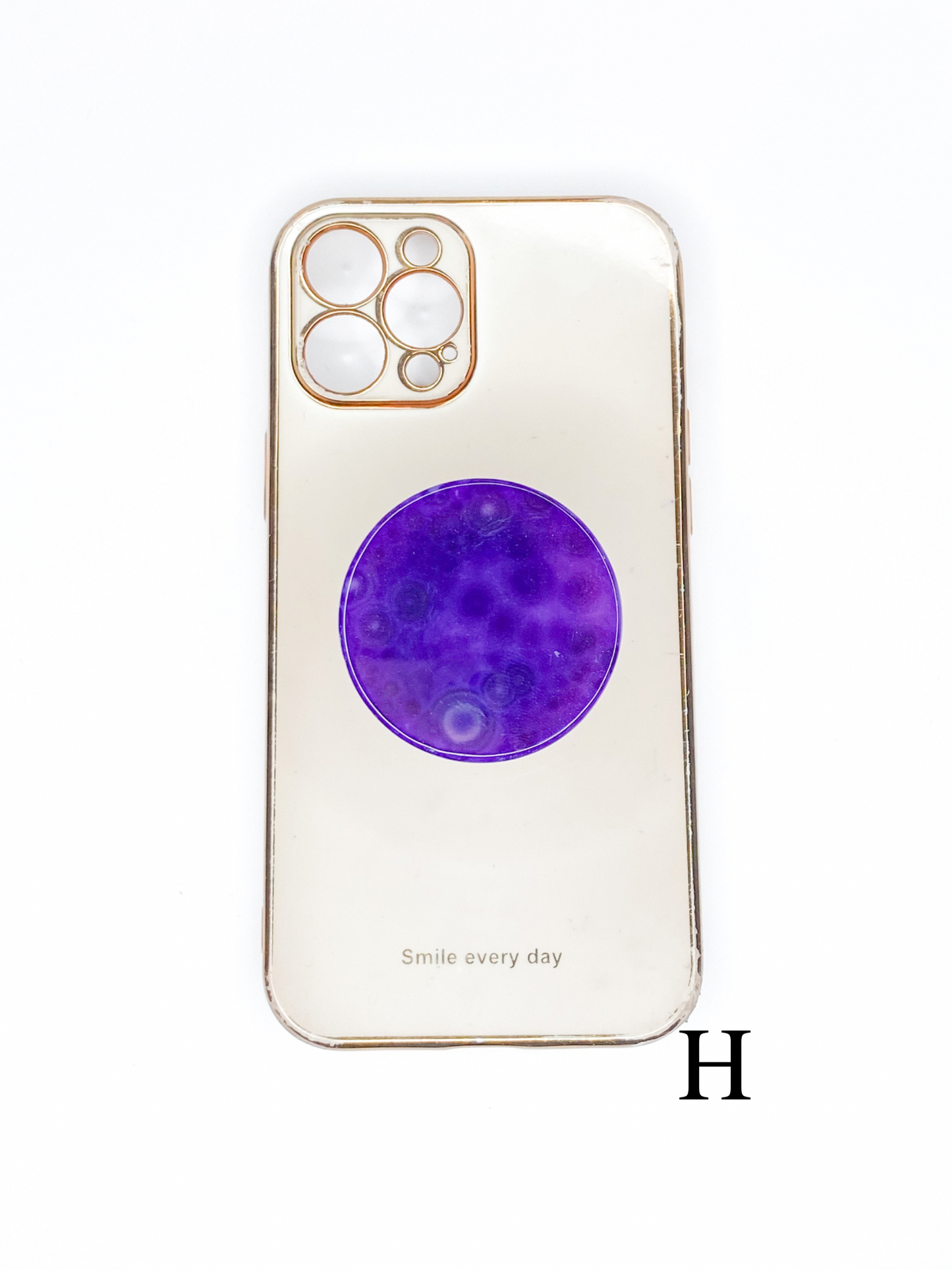 Purple Round Phone Stone