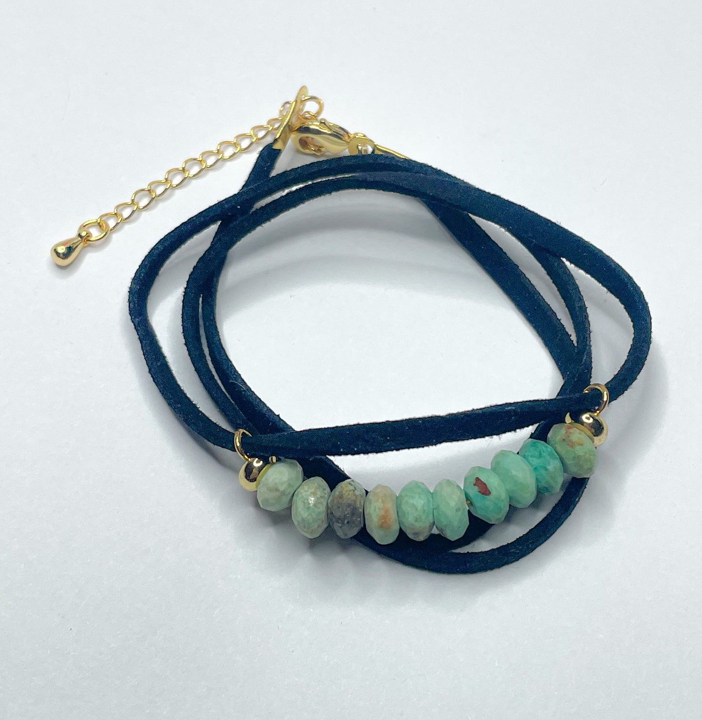 Chrysophrase  Leather Wrap - 100