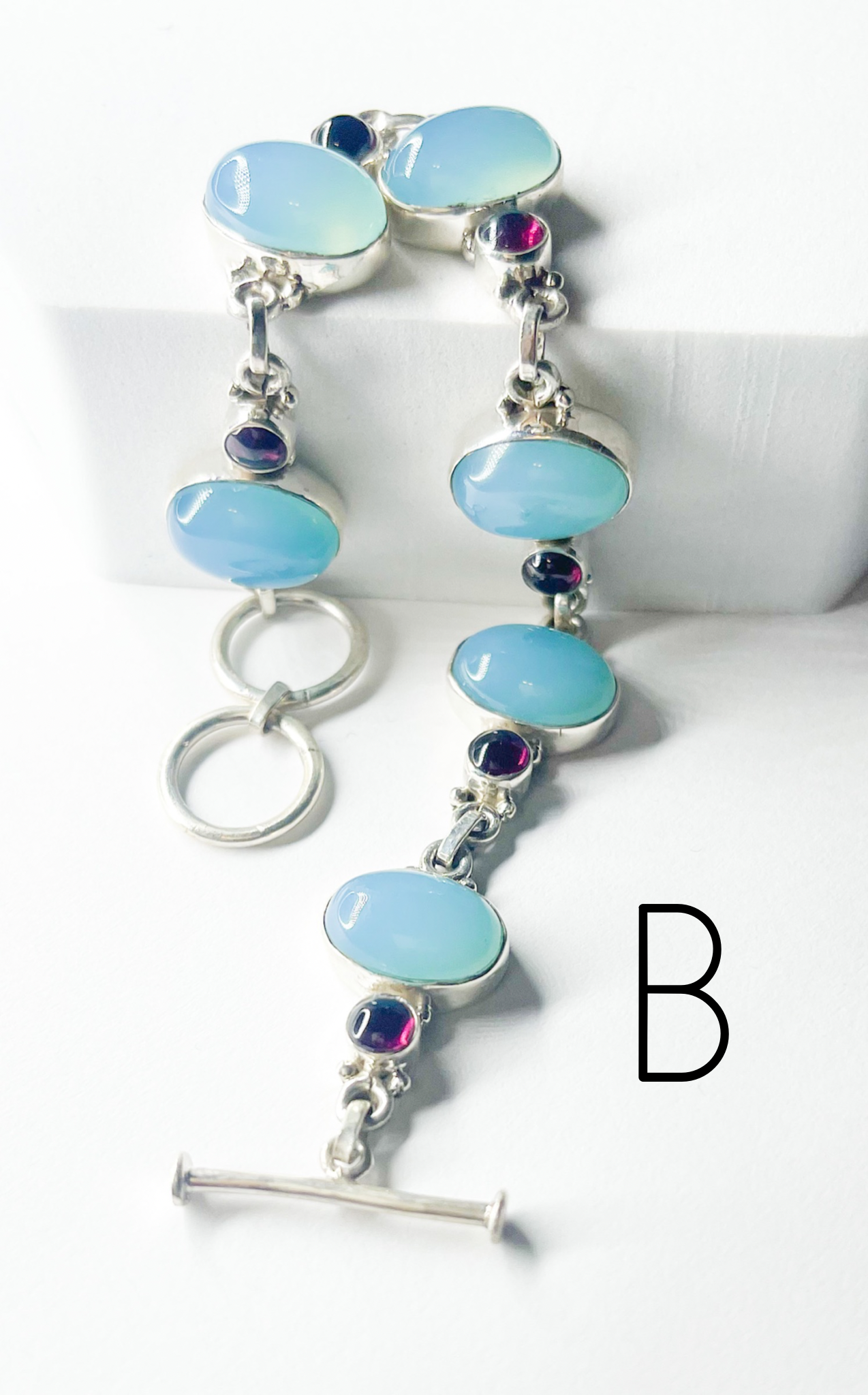 Natural Stone Bracelets - Solid Sterling Silver
