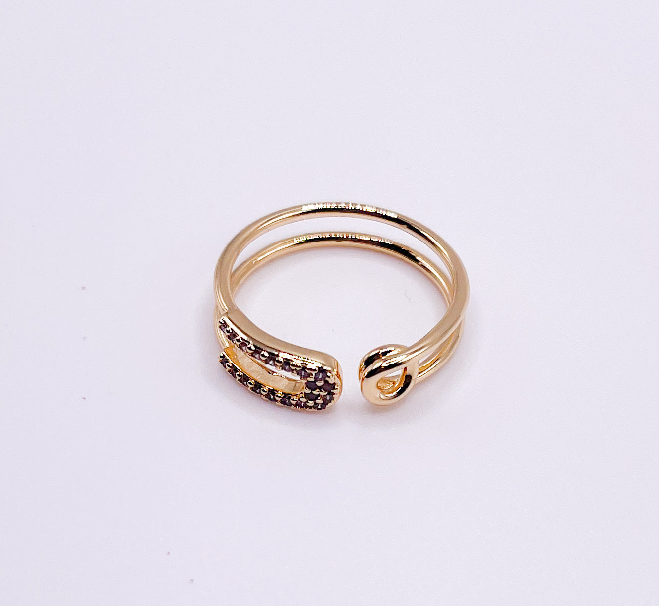 Safety Pin Ring-18k Gold Filled