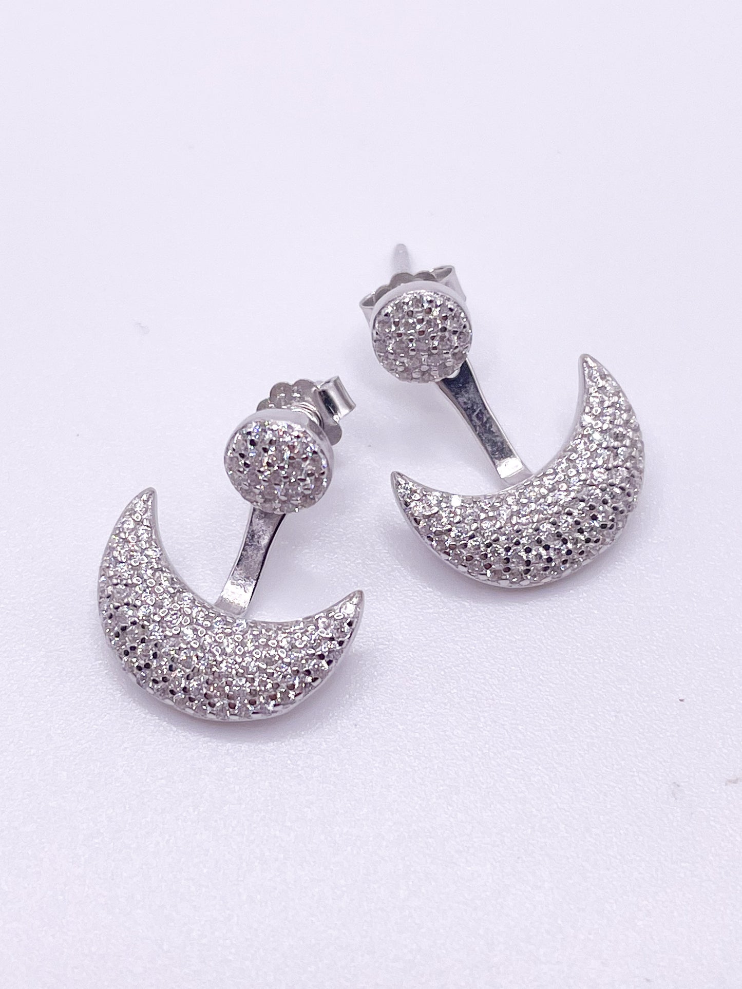 Moon Jackets Earrings-Sterling Silver