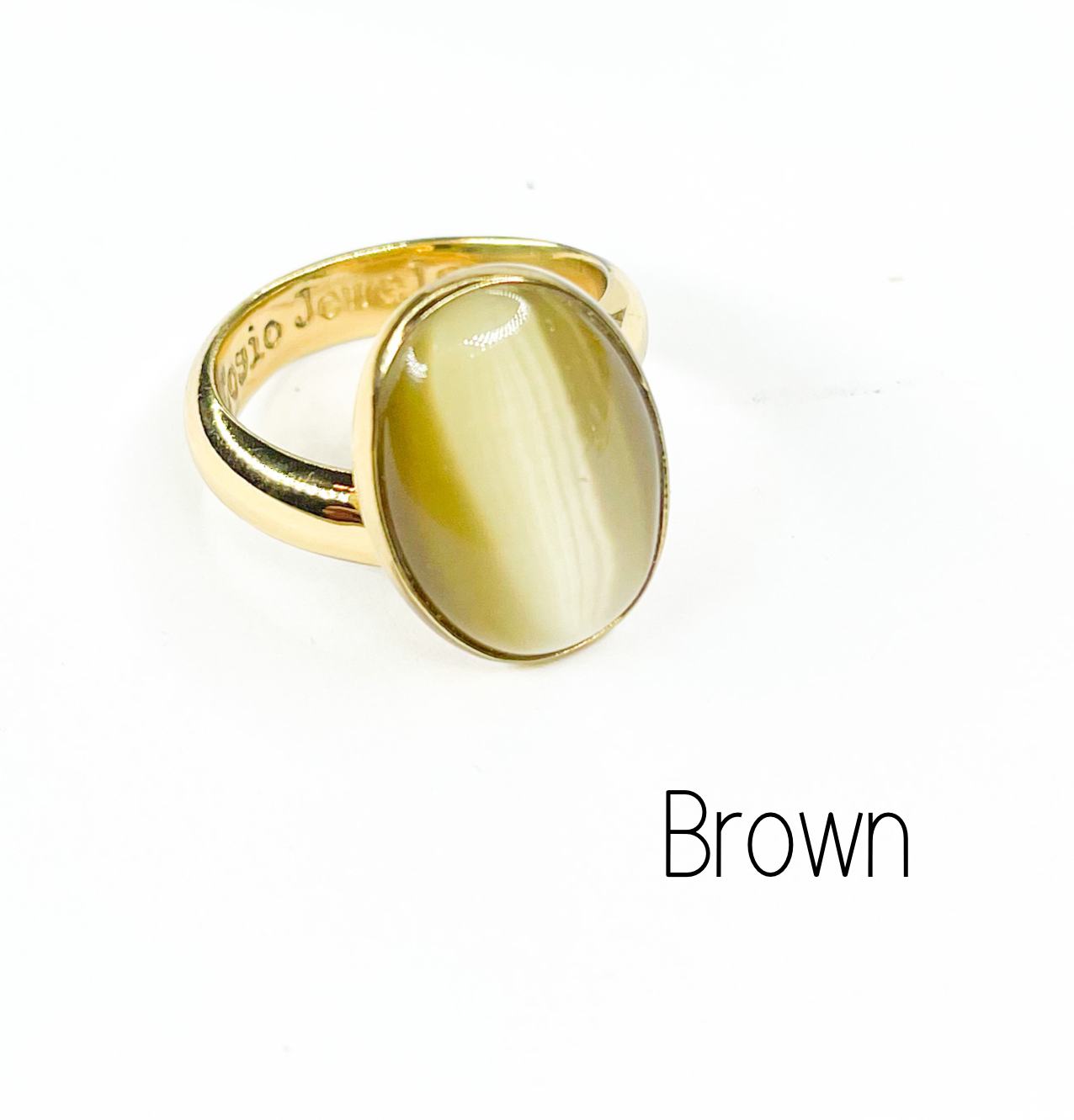 Cats Eye Jade Faceted Ring-Alchemia