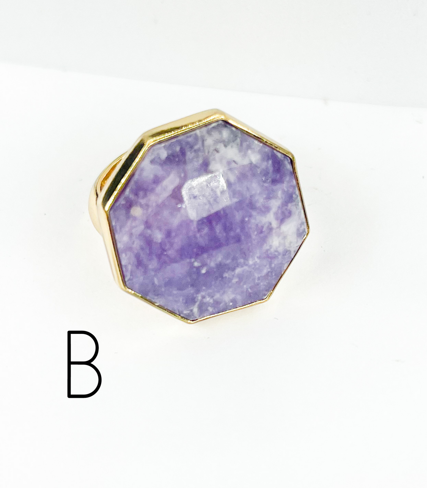Tiffany Stone Edgy Faceted Ring-Alchemia