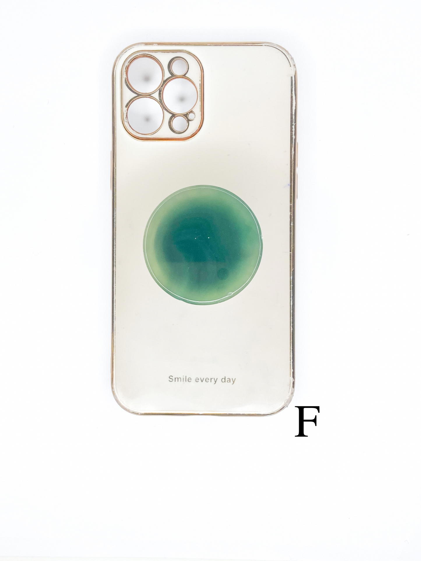 Green Round Agate Phone Stone