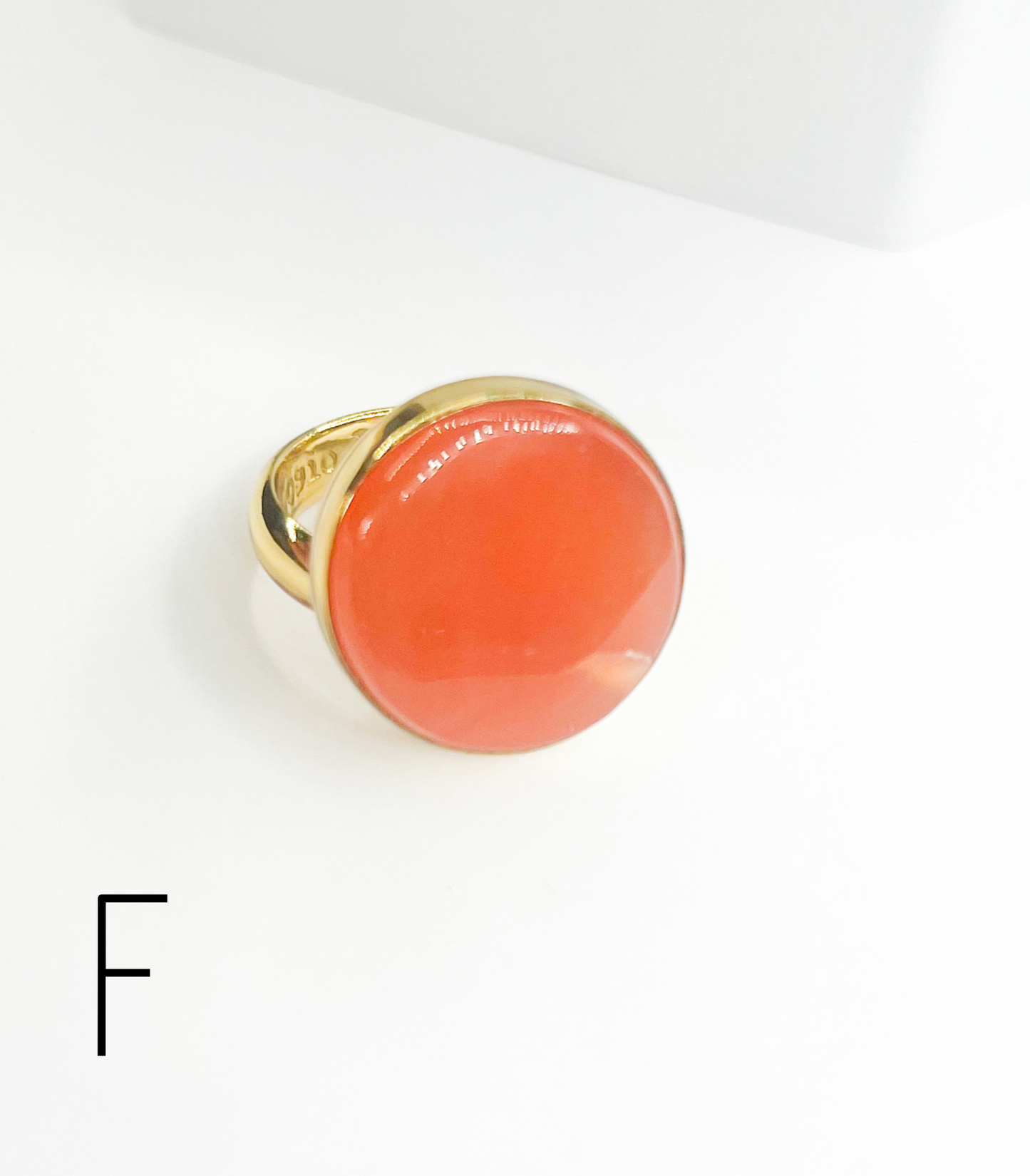 Carnelian Polka Dot Faceted Ring Mix -Alchemia