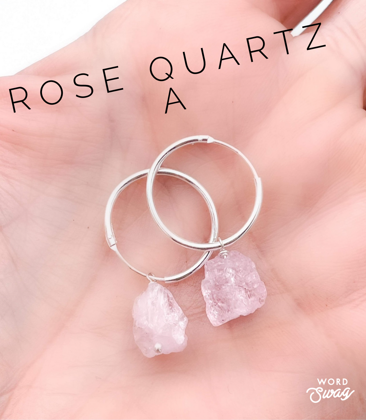 Huggies W Natural Stones-Solid Sterling Silver