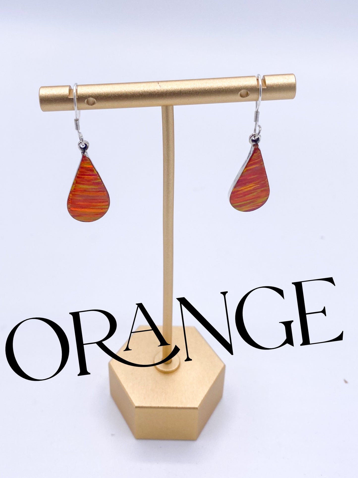 Tear Shape Dangles Opal-Solid Sterling Silver