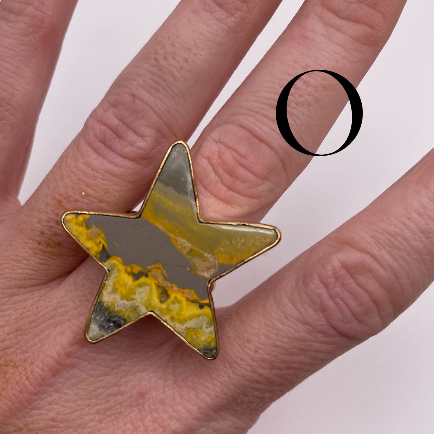 BUMBLE BEE JASPER STARR RING -=ALCHEMIA
